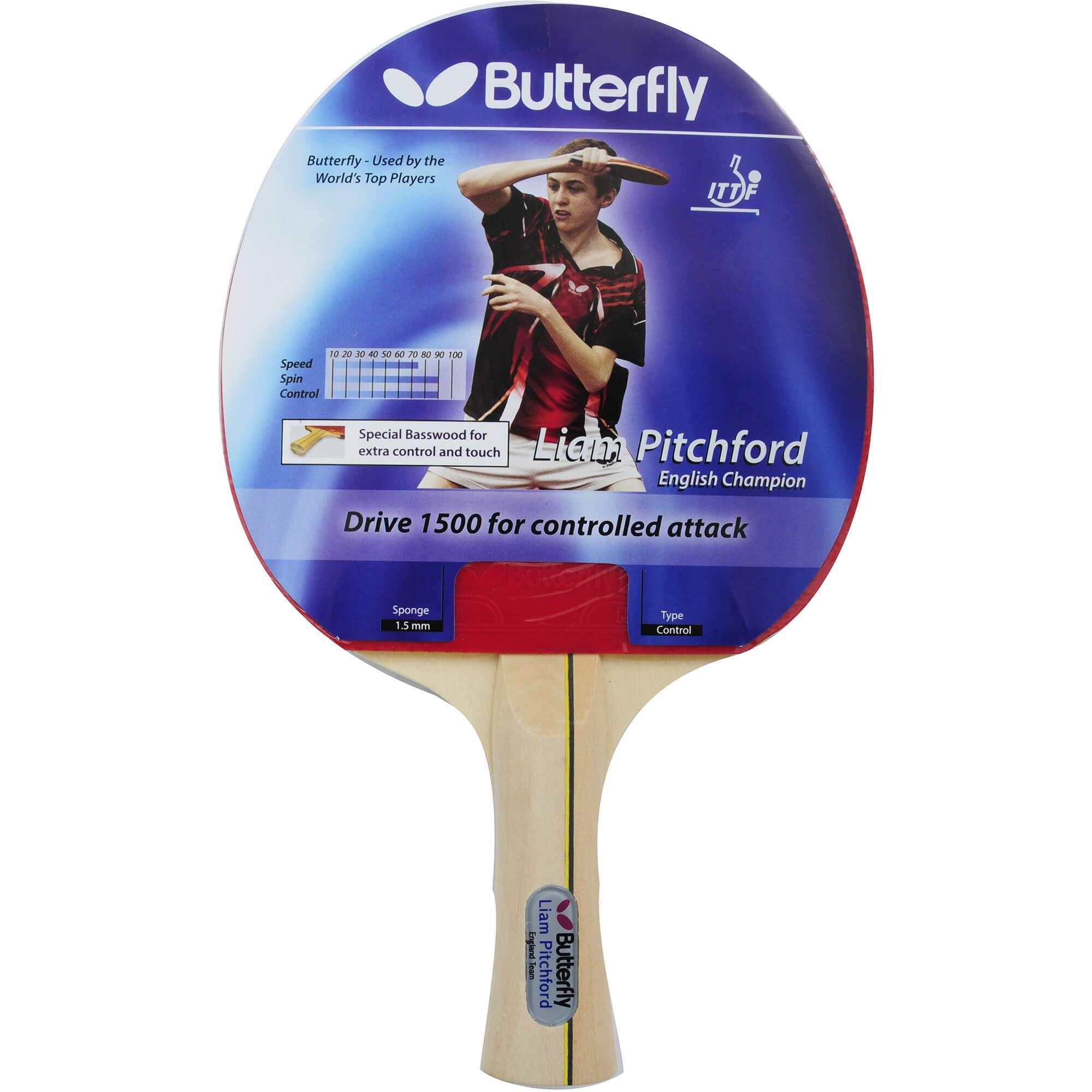 Butterfly Liam Pitchford Drive 1500 Table Tennis Bat 