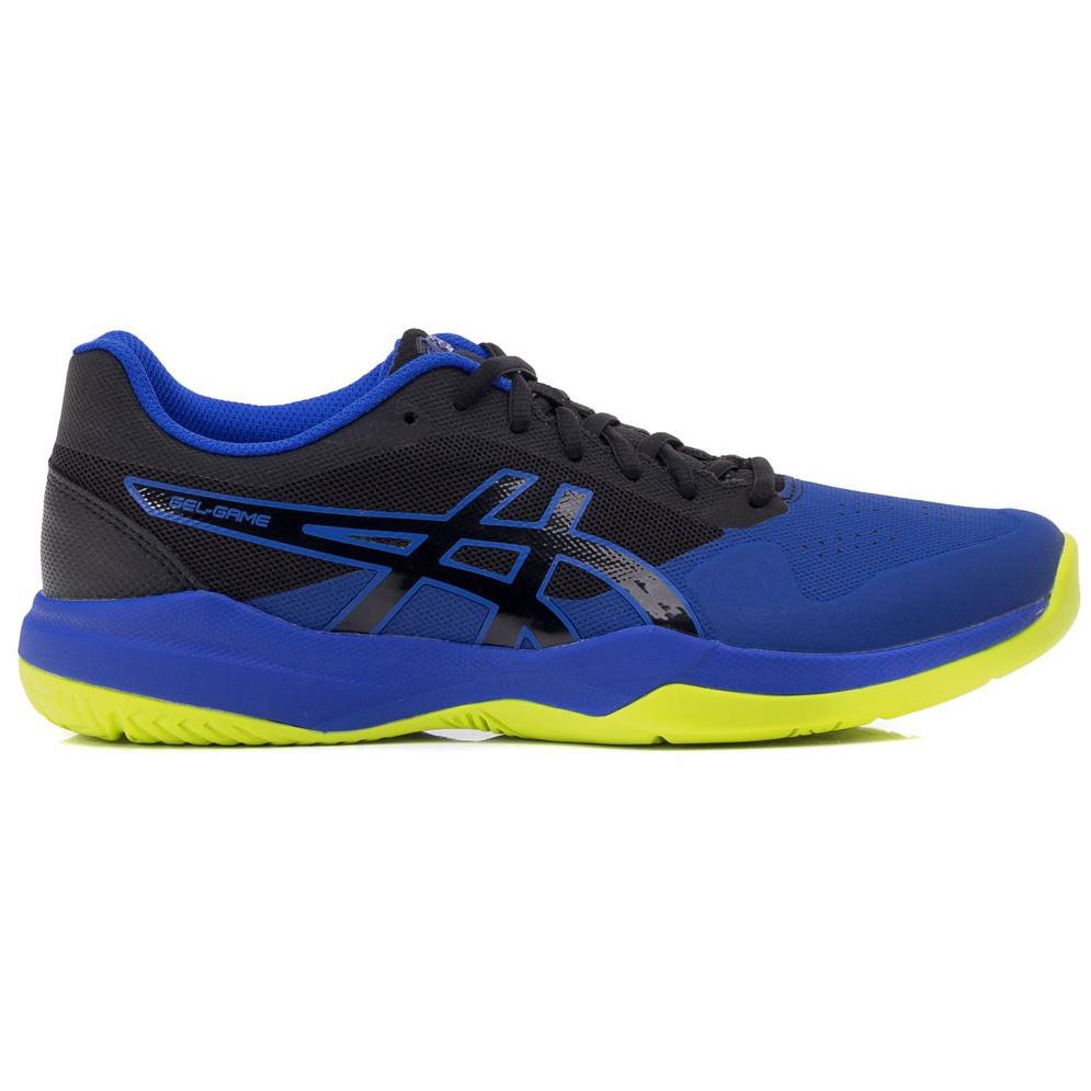 Asics Mens GELGame 7 Tennis Shoes Black/Illusion Blue
