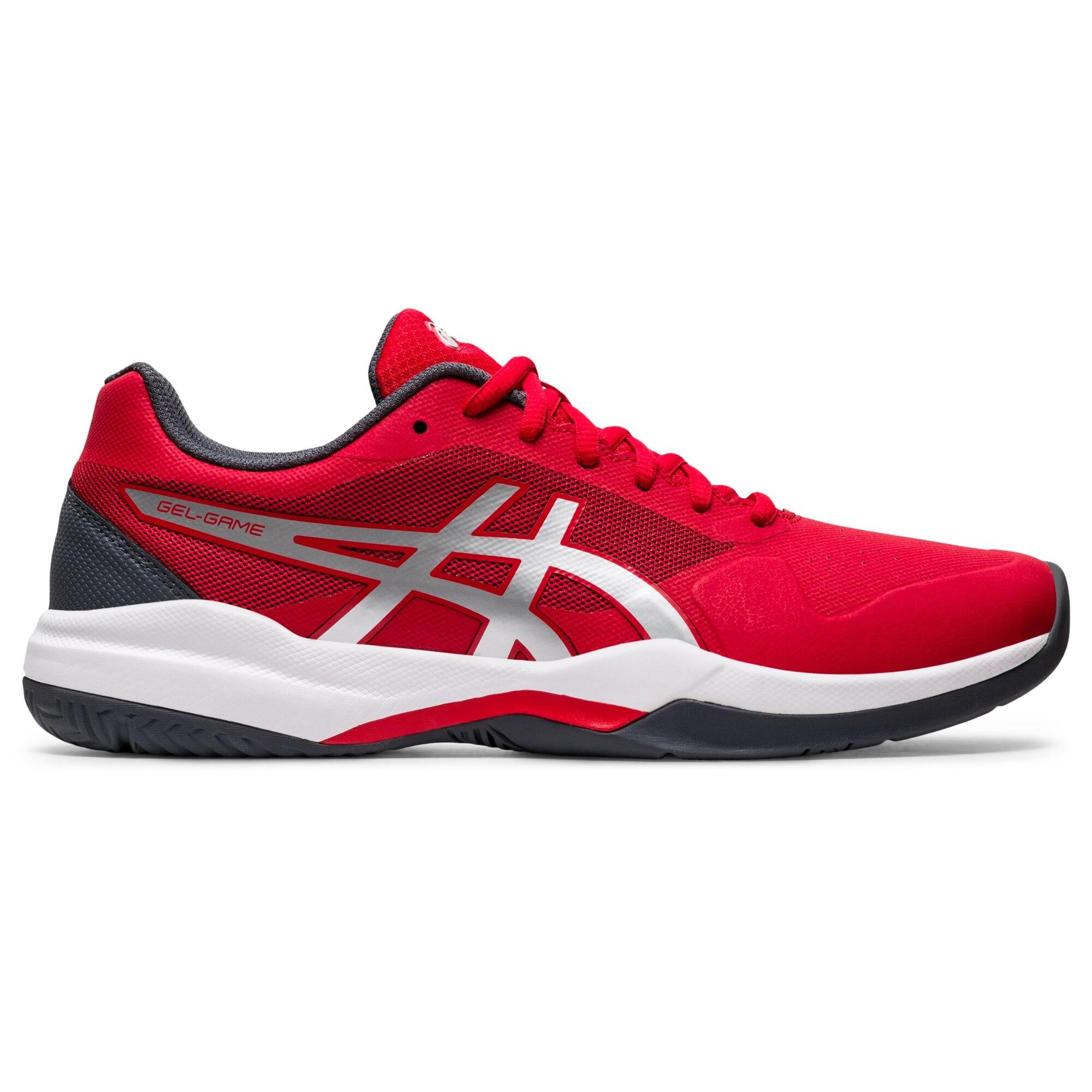 Asics Mens GEL-Game 7 Tennis Shoes - Classic Red/Pure Silver - www.ermes-unice.fr
