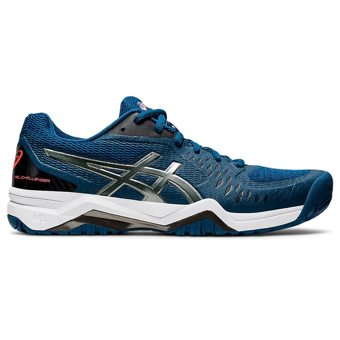 Asics Mens GELChallenger 12 Tennis Shoes Mako Blue/Gun Metal