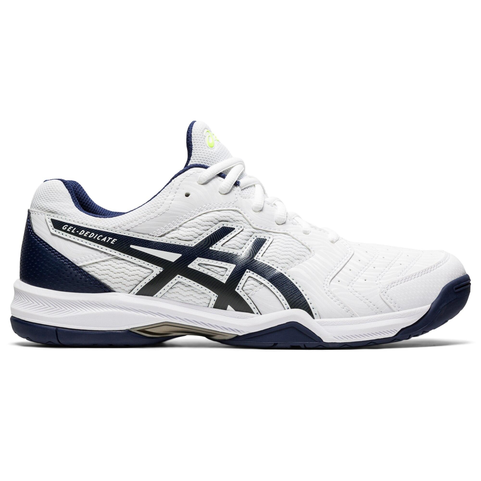 Asics Mens GELDedicate 6 Tennis Shoes White/Peacoat