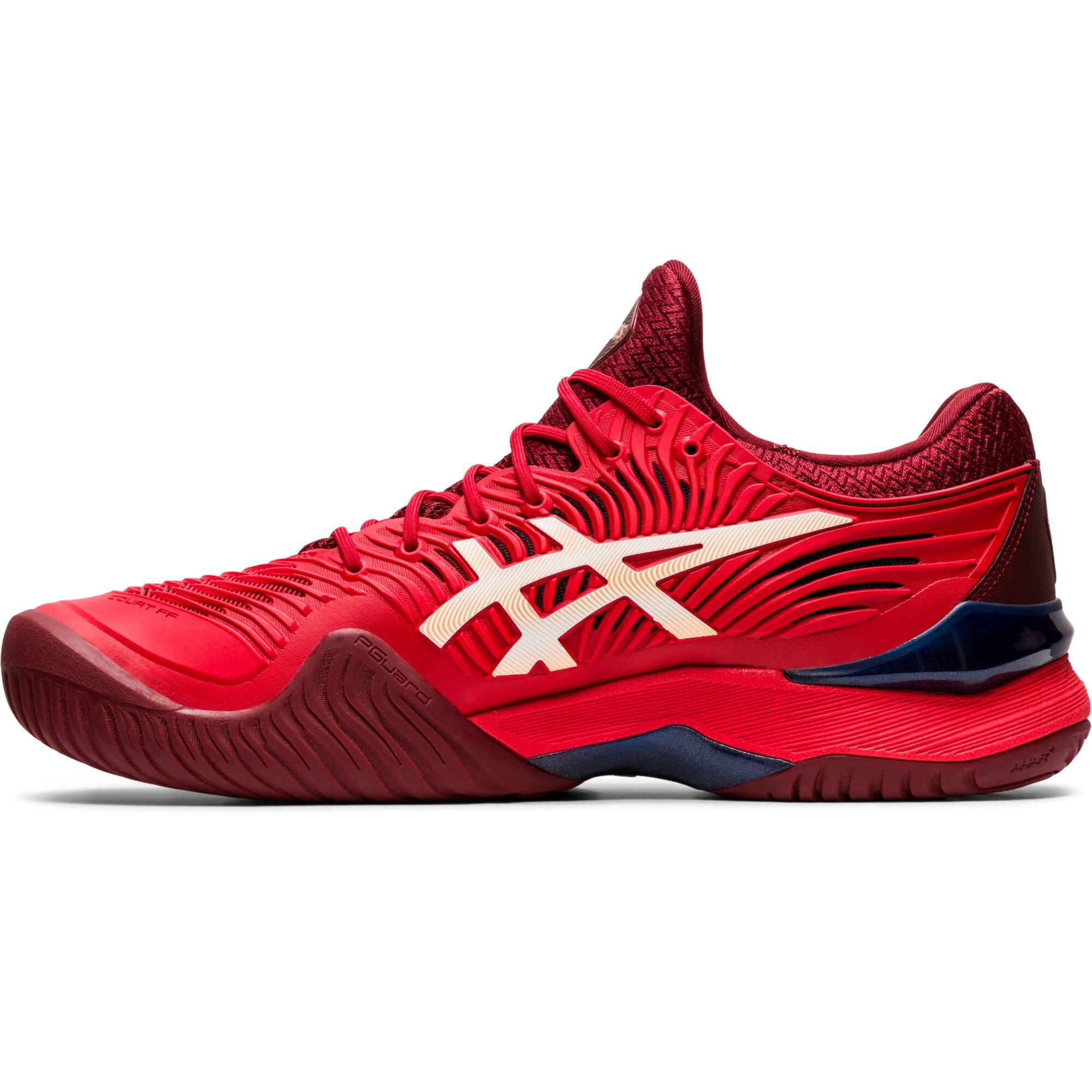 Asics Mens Court FF 2 Tennis Shoes - Red/White - Tennisnuts.com