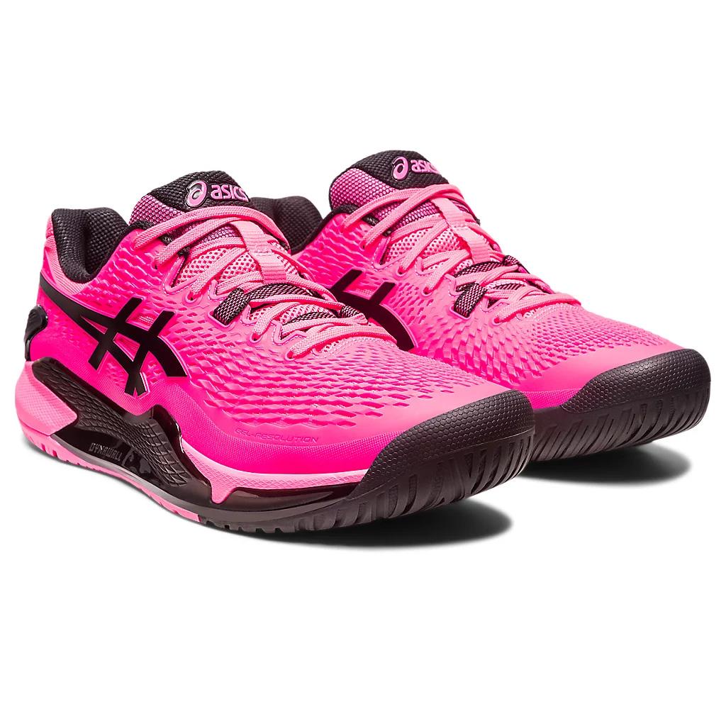 Asics Mens GELResolution 9 Tennis Shoes Hot Pink/Black