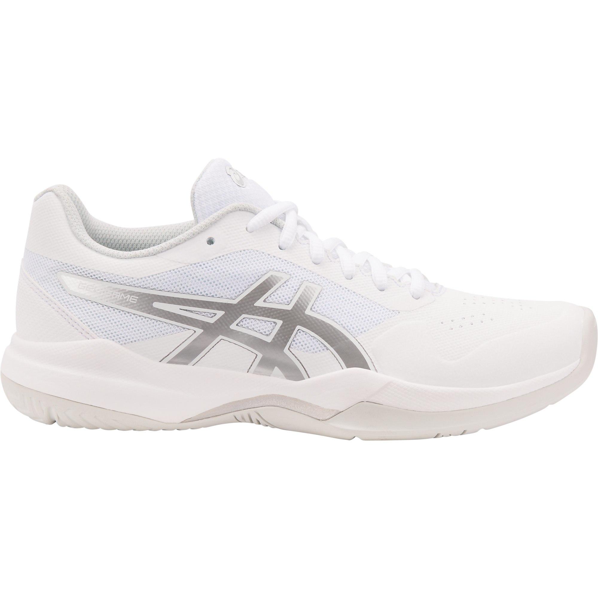 Asics Womens GELGame 7 Tennis Shoes White/Silver