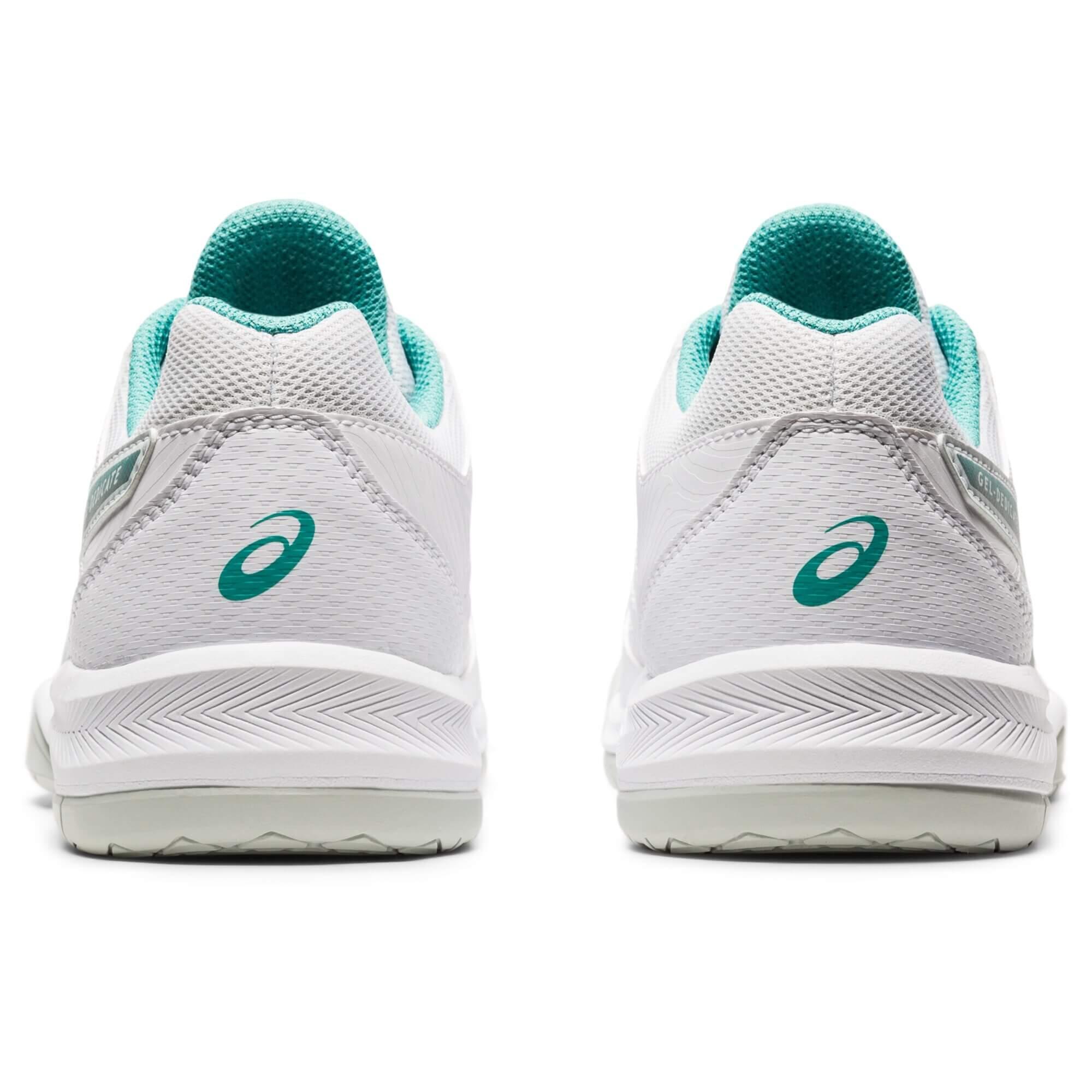 Asics Womens GEL-Dedicate 6 Tennis Shoes - White/Techno Cyan ...
