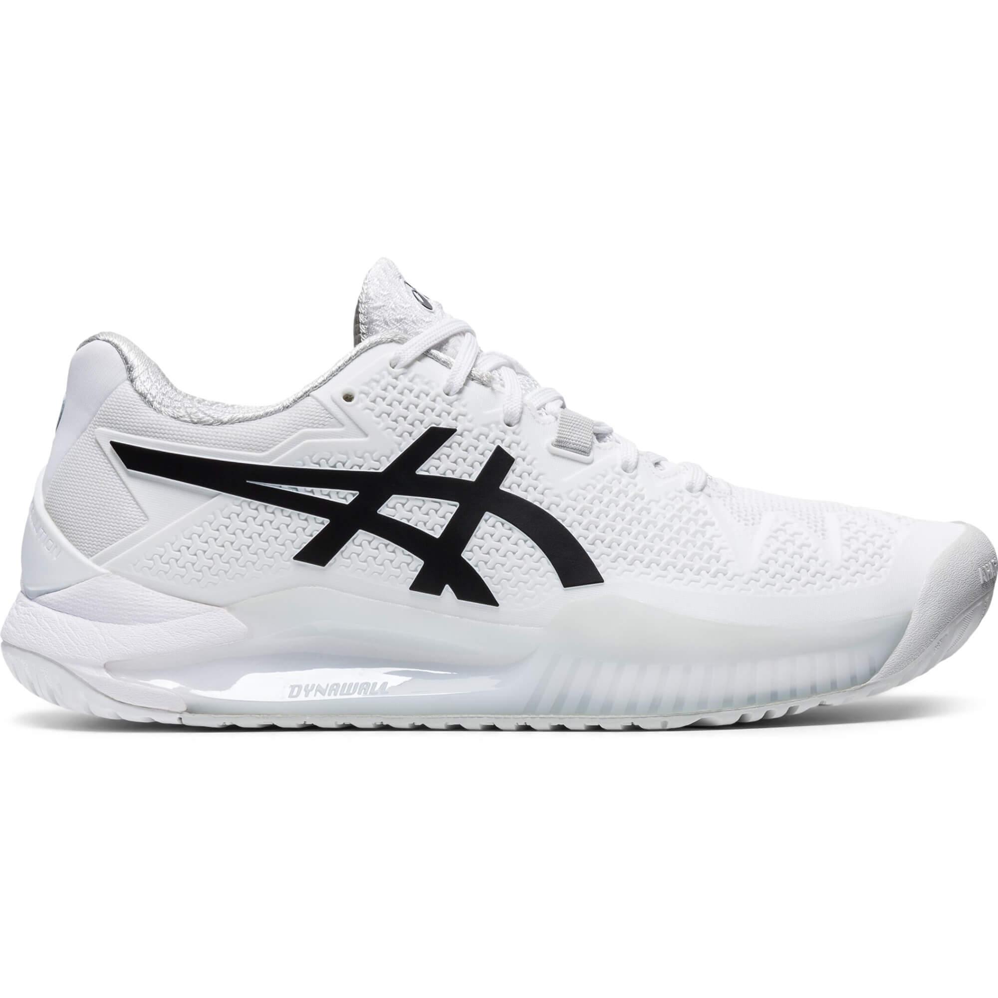 black and white asics womens