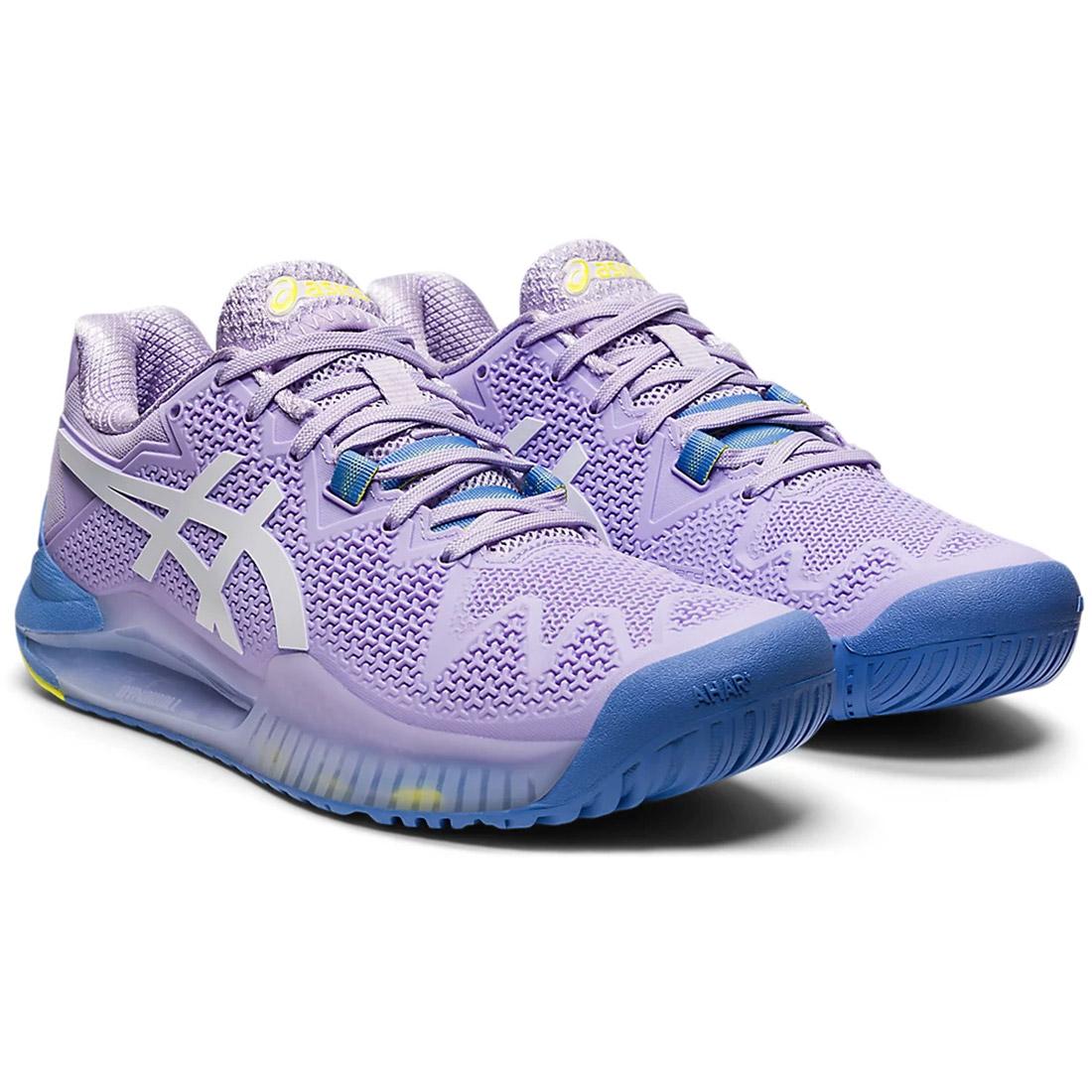 Asics Womens GELResolution 8 Tennis Shoes Murasaki/White
