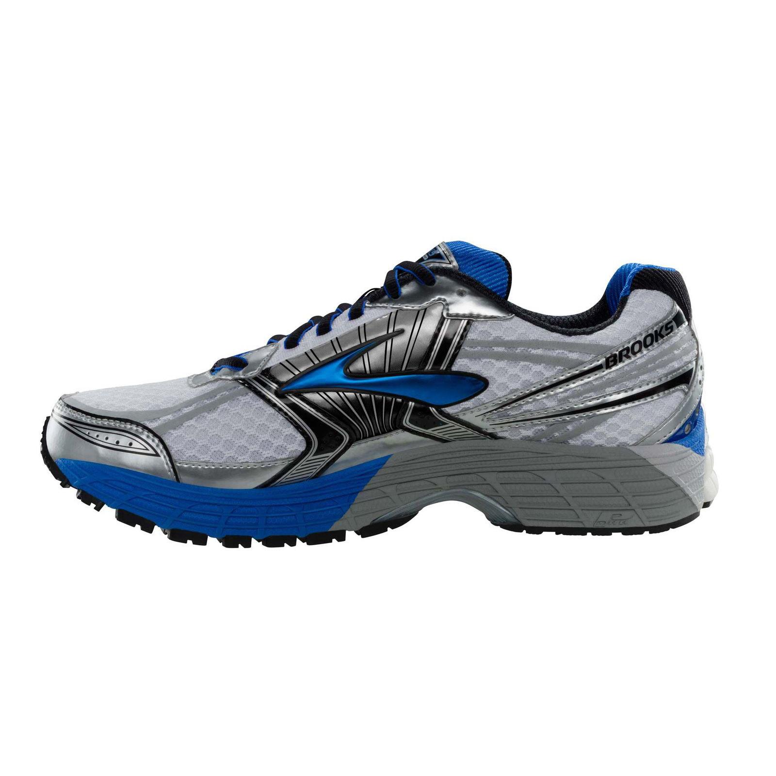 Brooks Mens Adrenaline GTS 14 Running Shoes Silver/Blue
