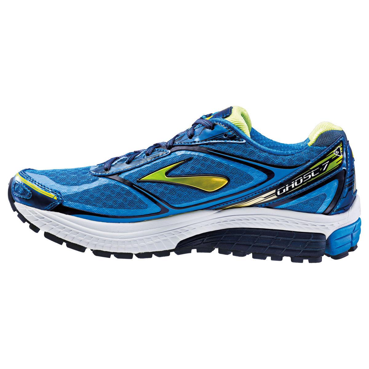 Brooks Mens Ghost 7 Running Shoes Electric Blue/Lime