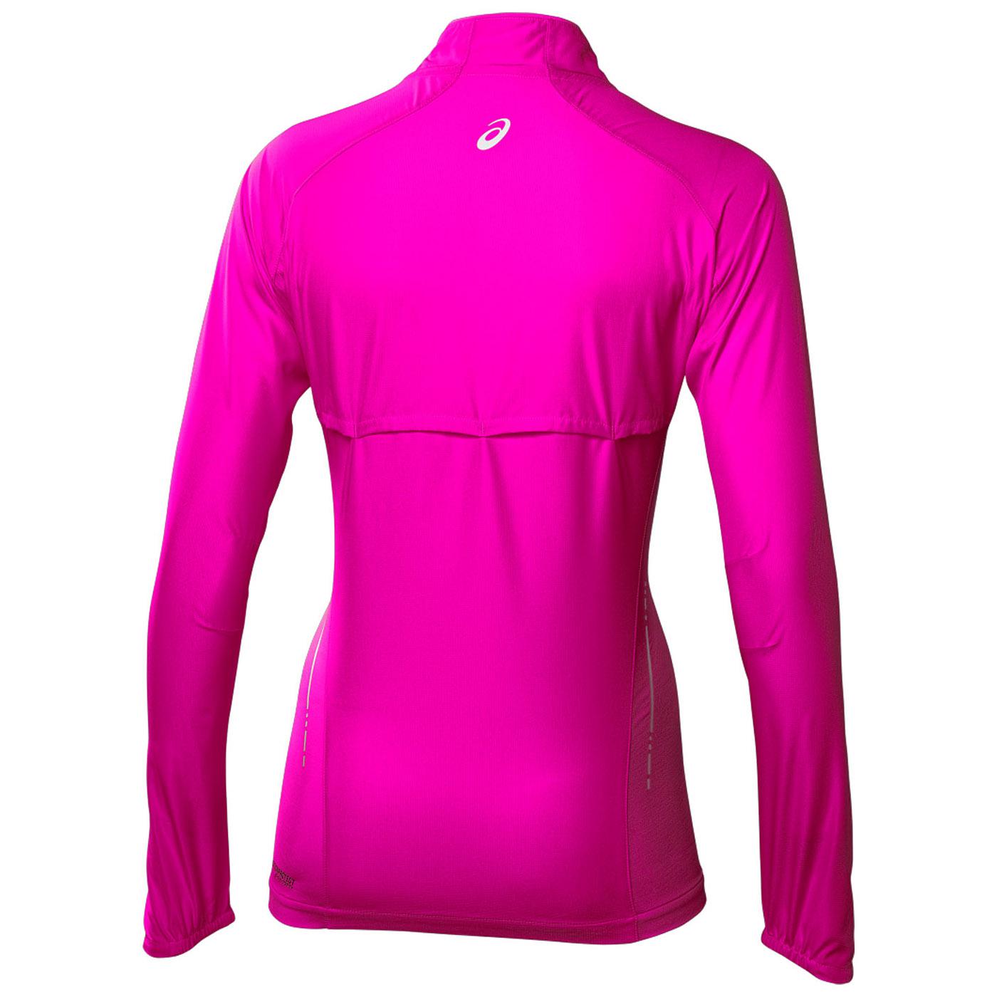 Asics Womens Woven Running Jacket Pink Glow