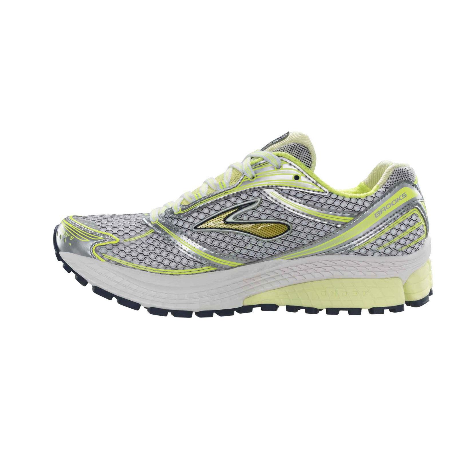 Brooks Womens Ghost 6 Running Shoes Lime/Silver