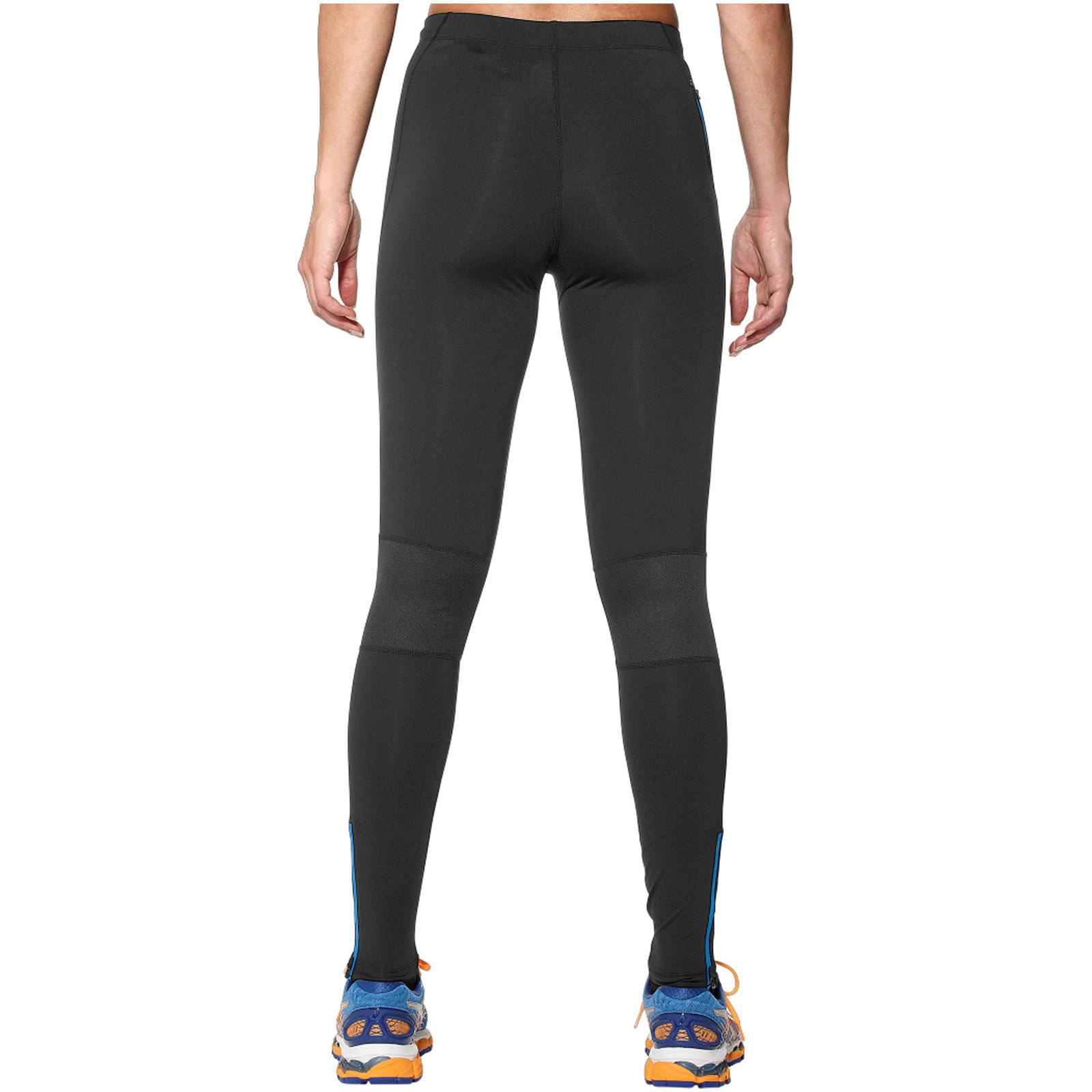 Asics Womens Stripe Tights - Black/Jeans - Tennisnuts.com