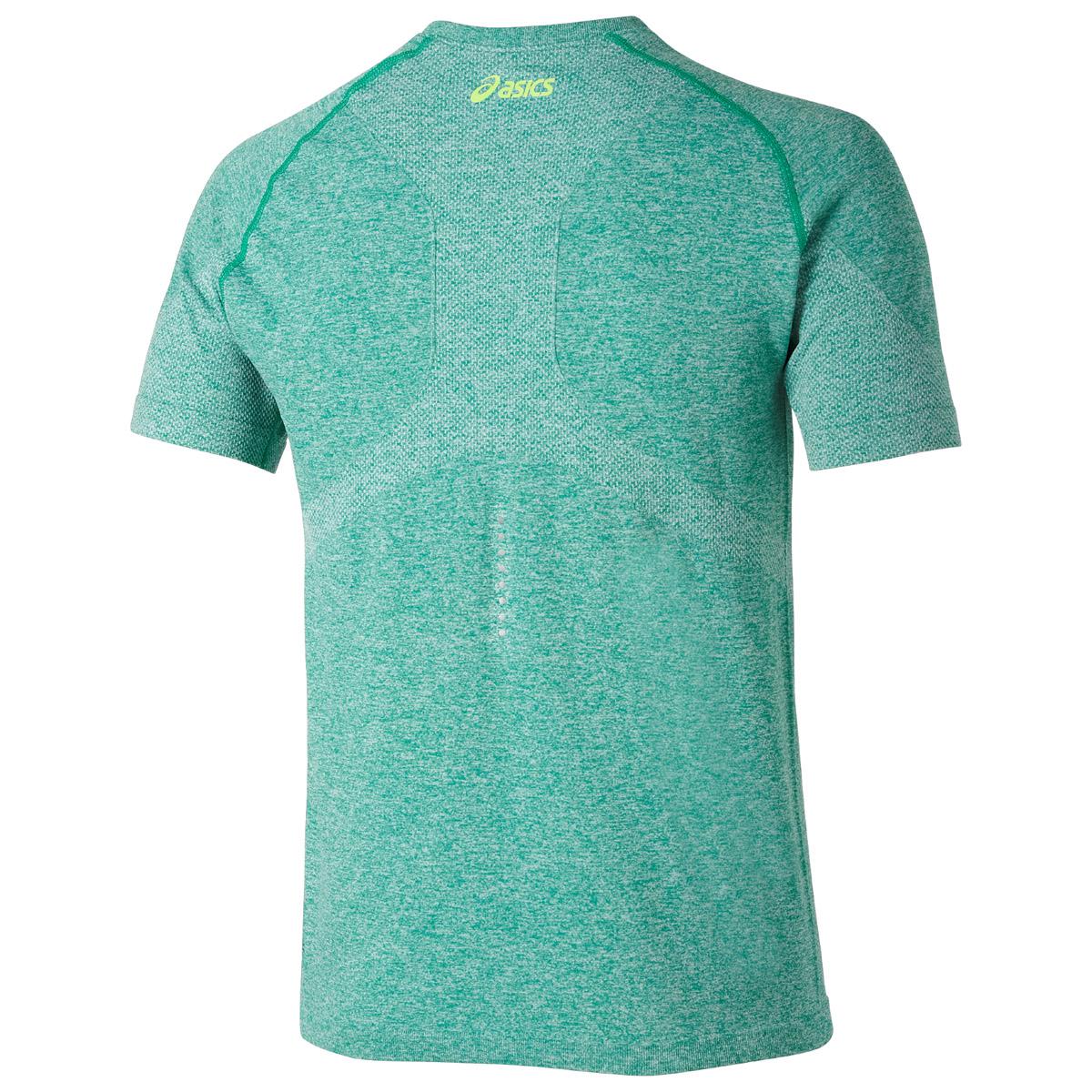 Asics Mens Seamless Short Sleeve Running Top Green