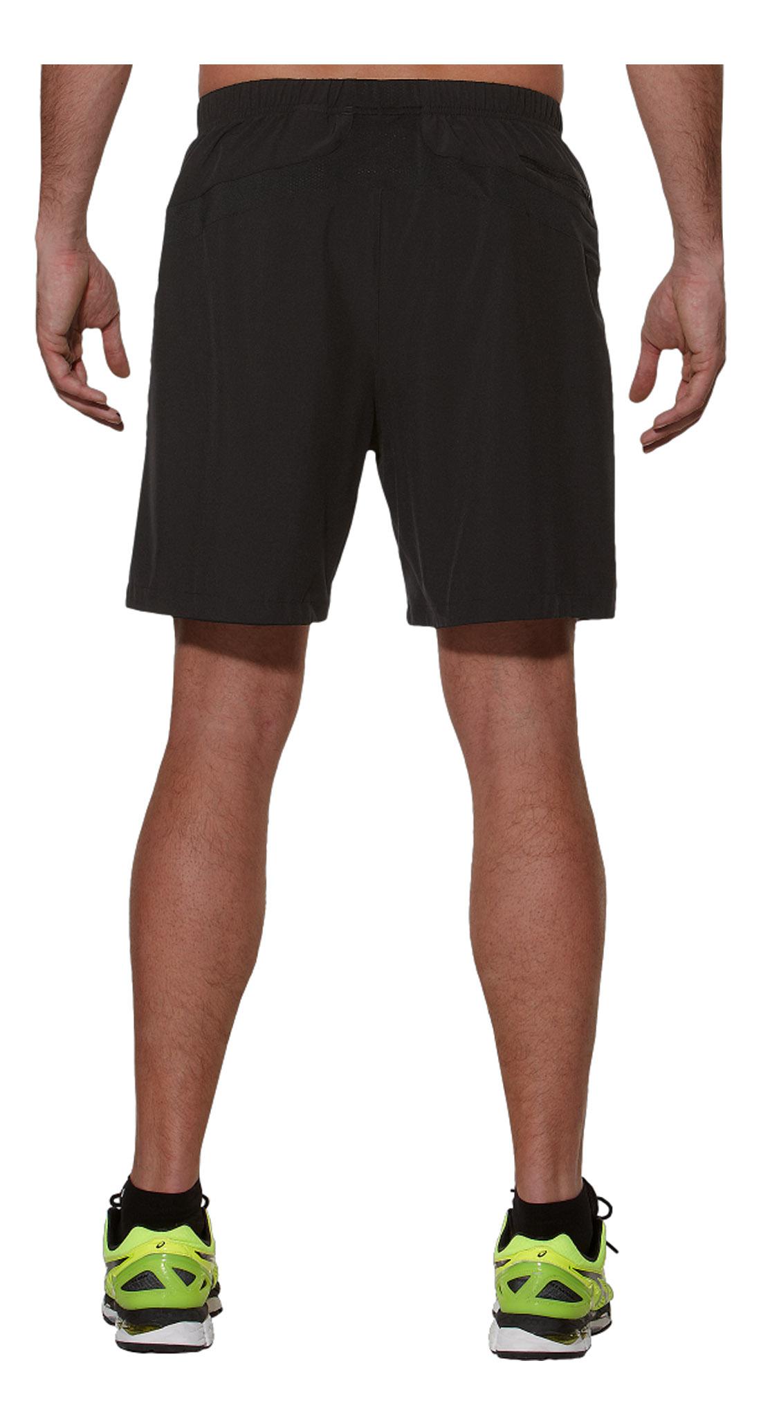 Asics Mens Woven 7 Inch Running Shorts Black