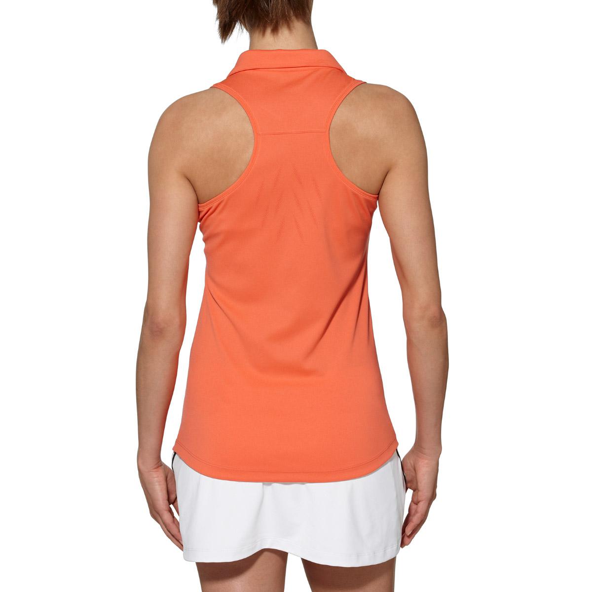 Asics Womens Club Racerback Sleeveless Polo - Coralicious - Tennisnuts.com
