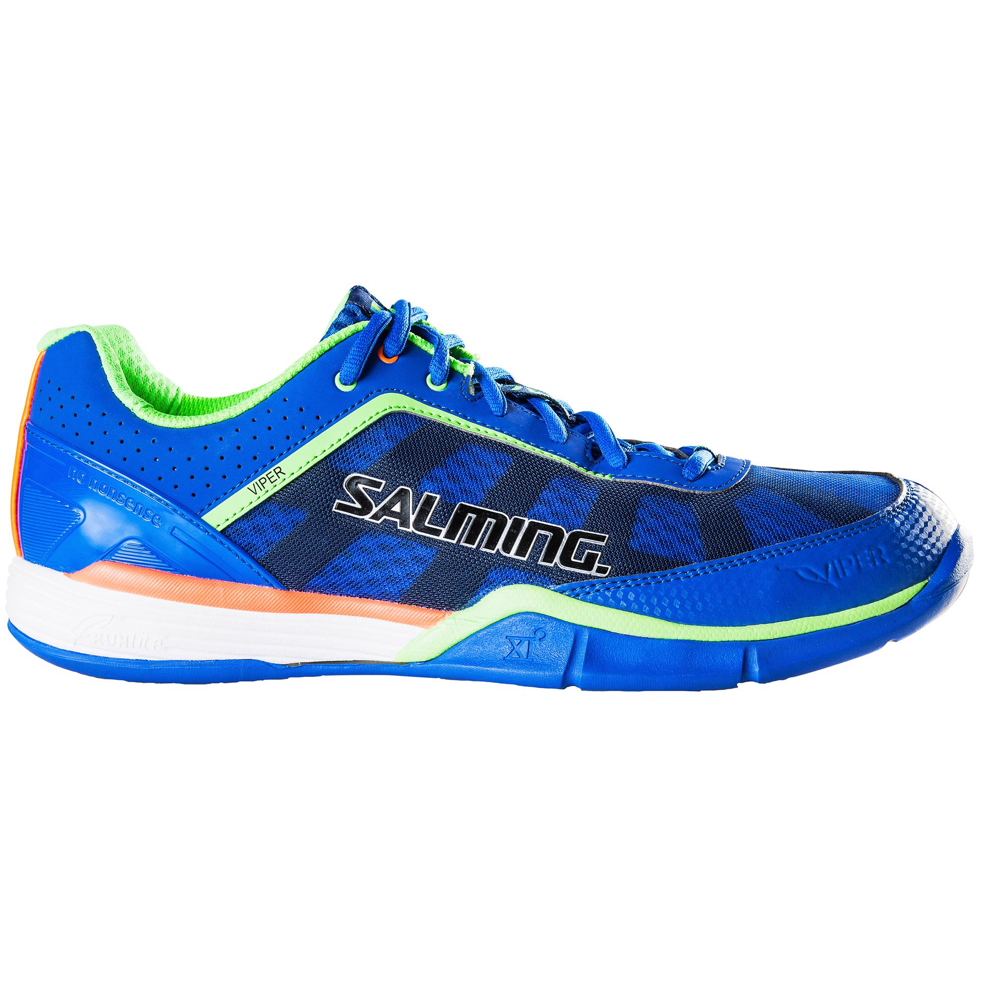 Salming Mens Viper 3.0 Indoor Court Shoes Royal Blue/Gecko Green