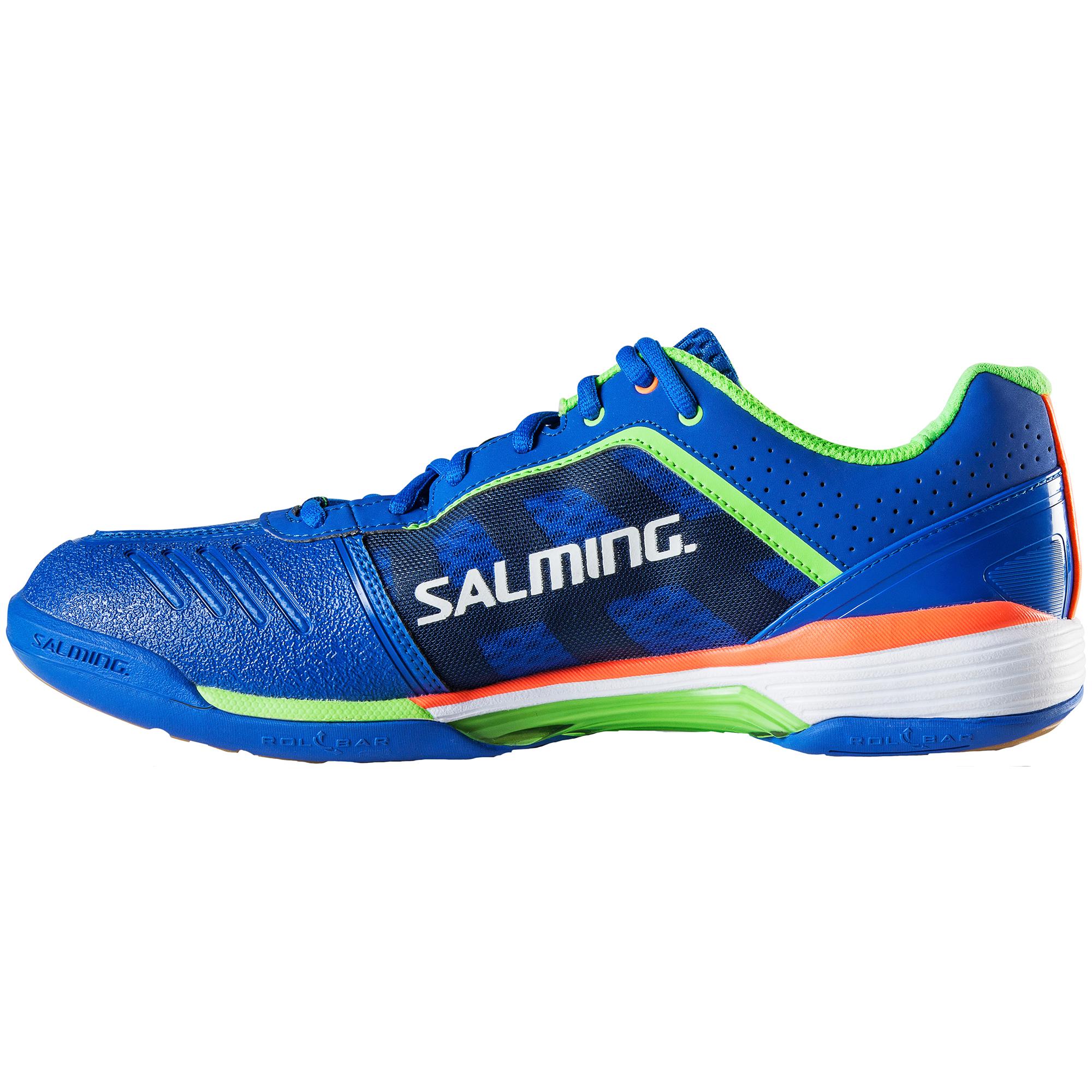 Salming Mens Viper 3.0 Indoor Court Shoes Royal Blue/Gecko Green