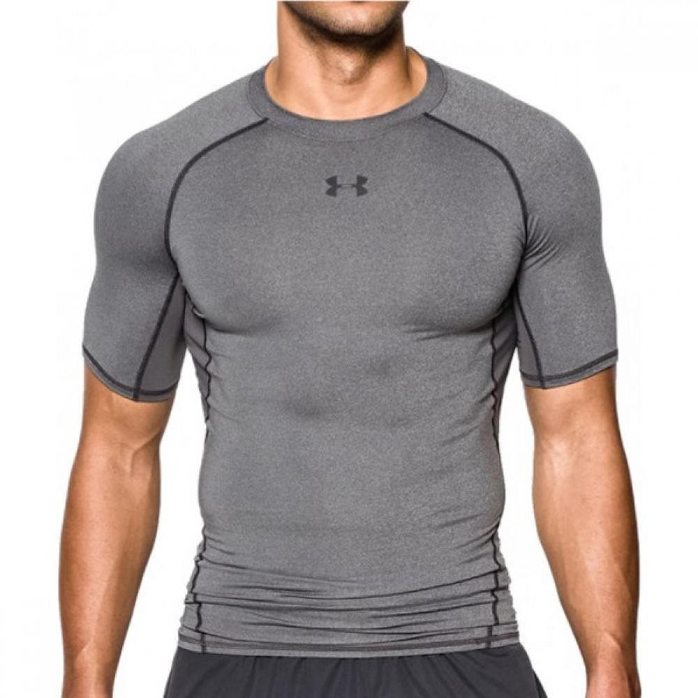 Under Armour Mens HeatGear Compression Top - Grey - Tennisnuts.com