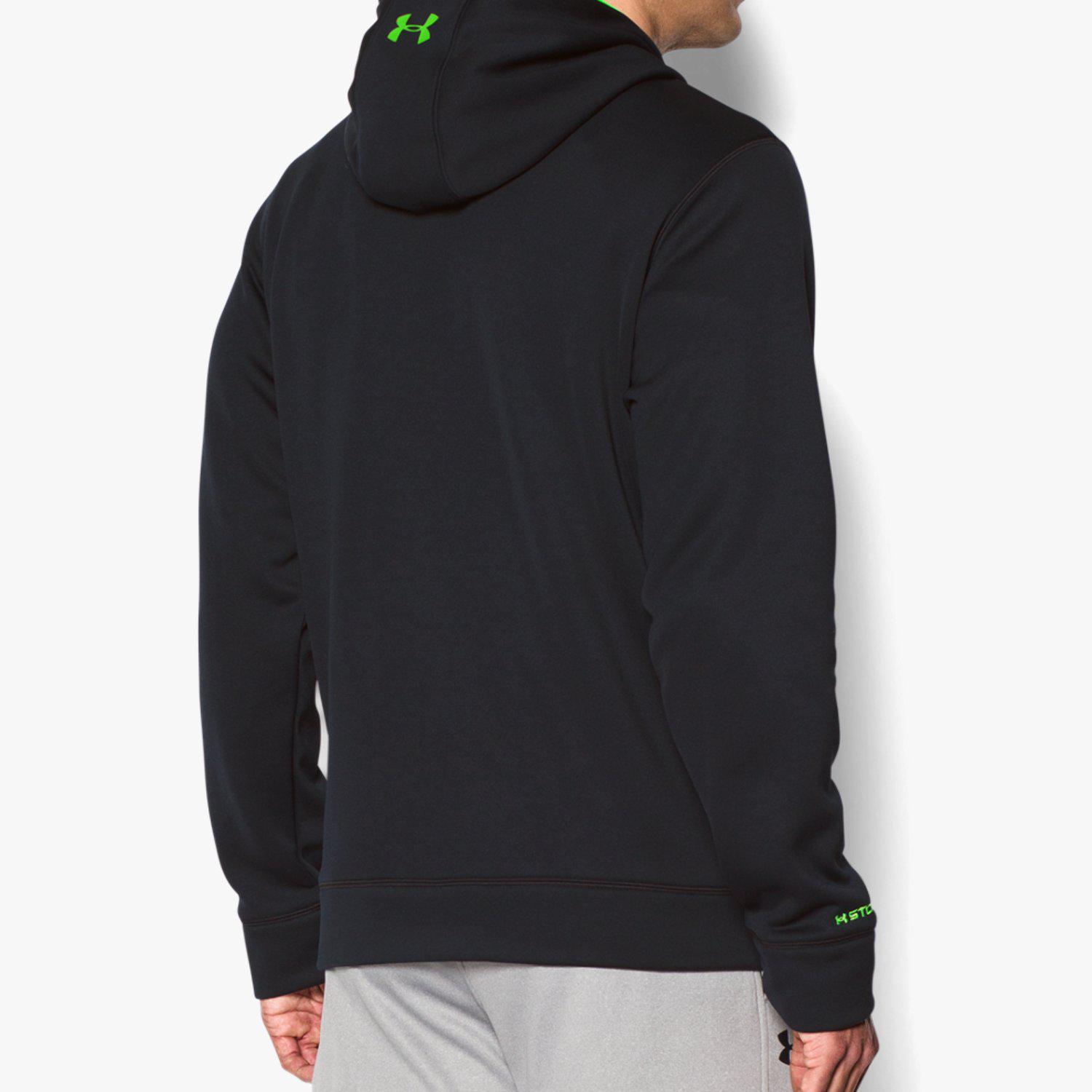 Under Armour Mens Storm Fleece Hoodie Black/Green