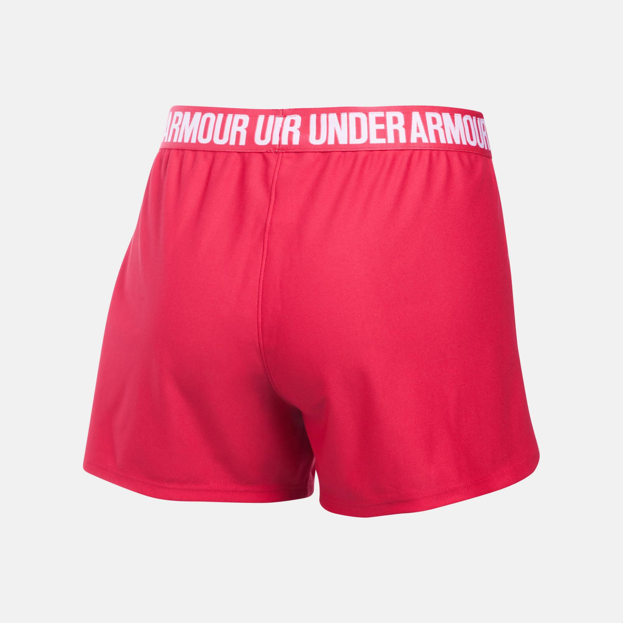 Under Armour Womens Play Up Shorts Red