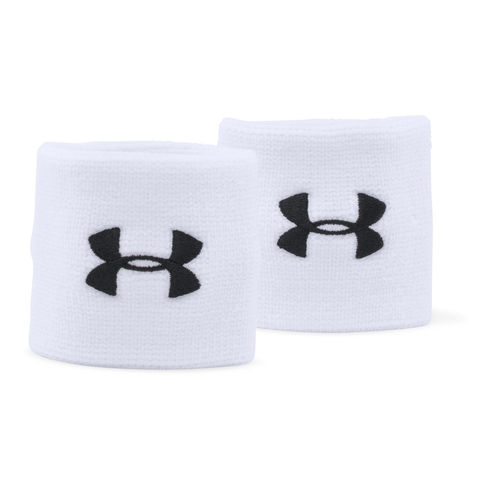 Under Armour Performance Wristband Pair White
