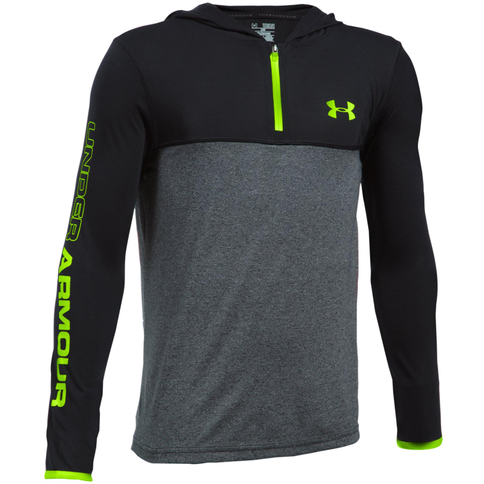 Under Armour Boys Threadborne Pullover - Black - Tennisnuts.com