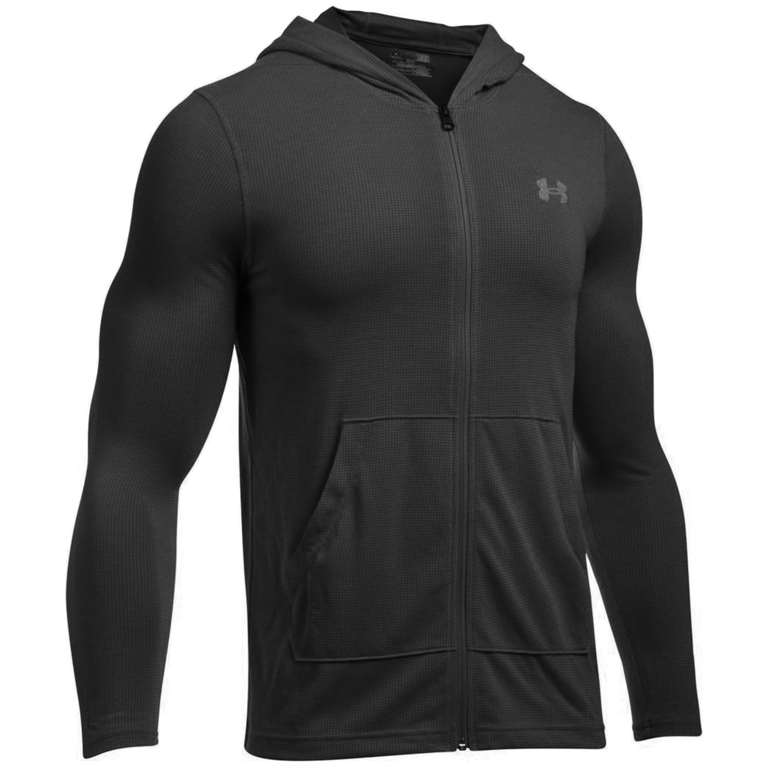 Under Armour Mens Threadborne Hoodie - Black - Tennisnuts.com