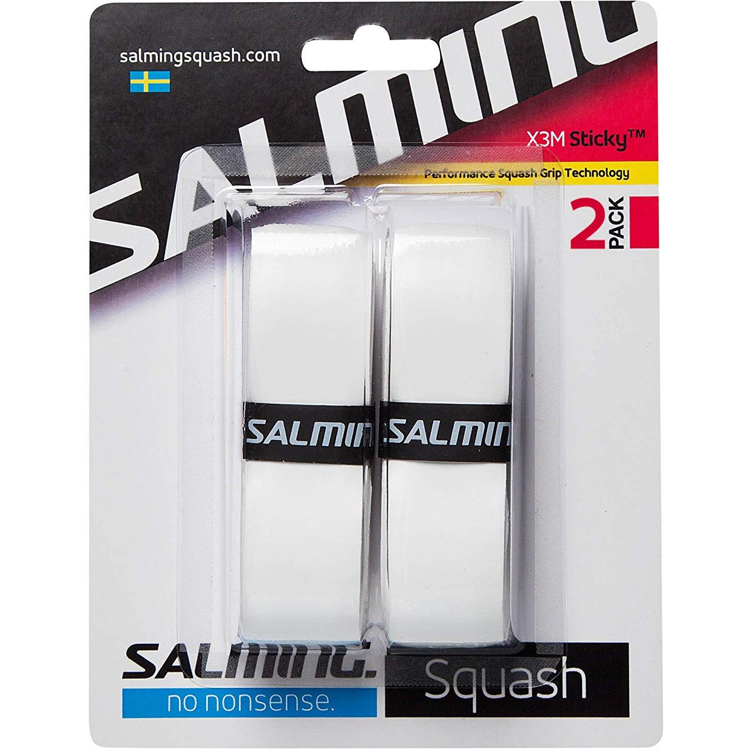 Salming Sticky Replacement Grips (Pack of 2) White
