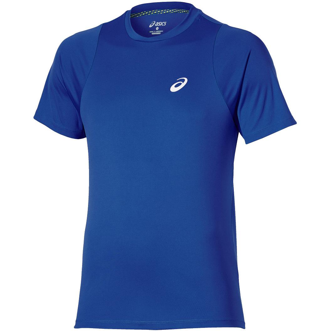 Short-sleeve Sports T-shirt Asics Court Navy Blue Tennis