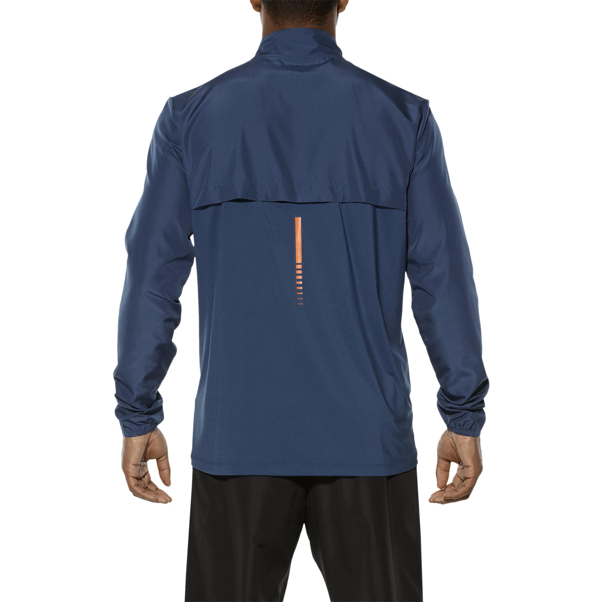Asics Mens Woven Running Jacket Poseidon Blue