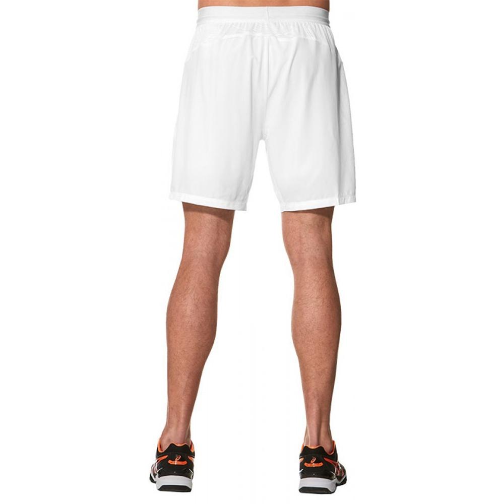 Asics Mens Athlete 7 Inch Tennis Shorts Real White