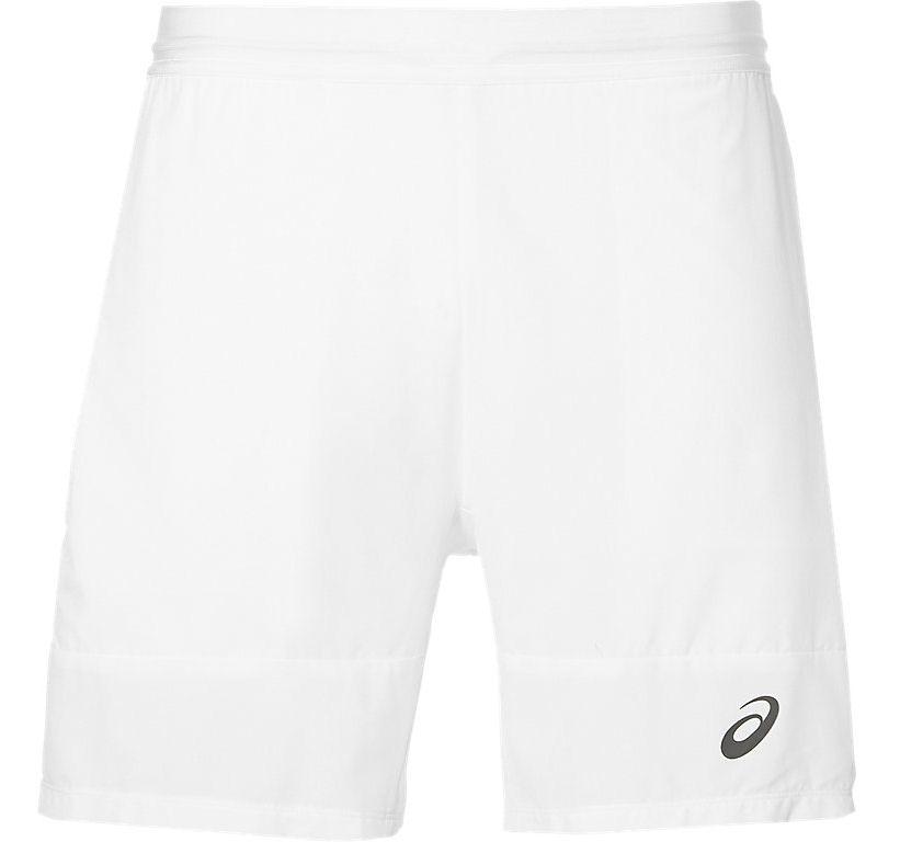 Asics Mens Athlete 7 Inch Tennis Shorts Real White