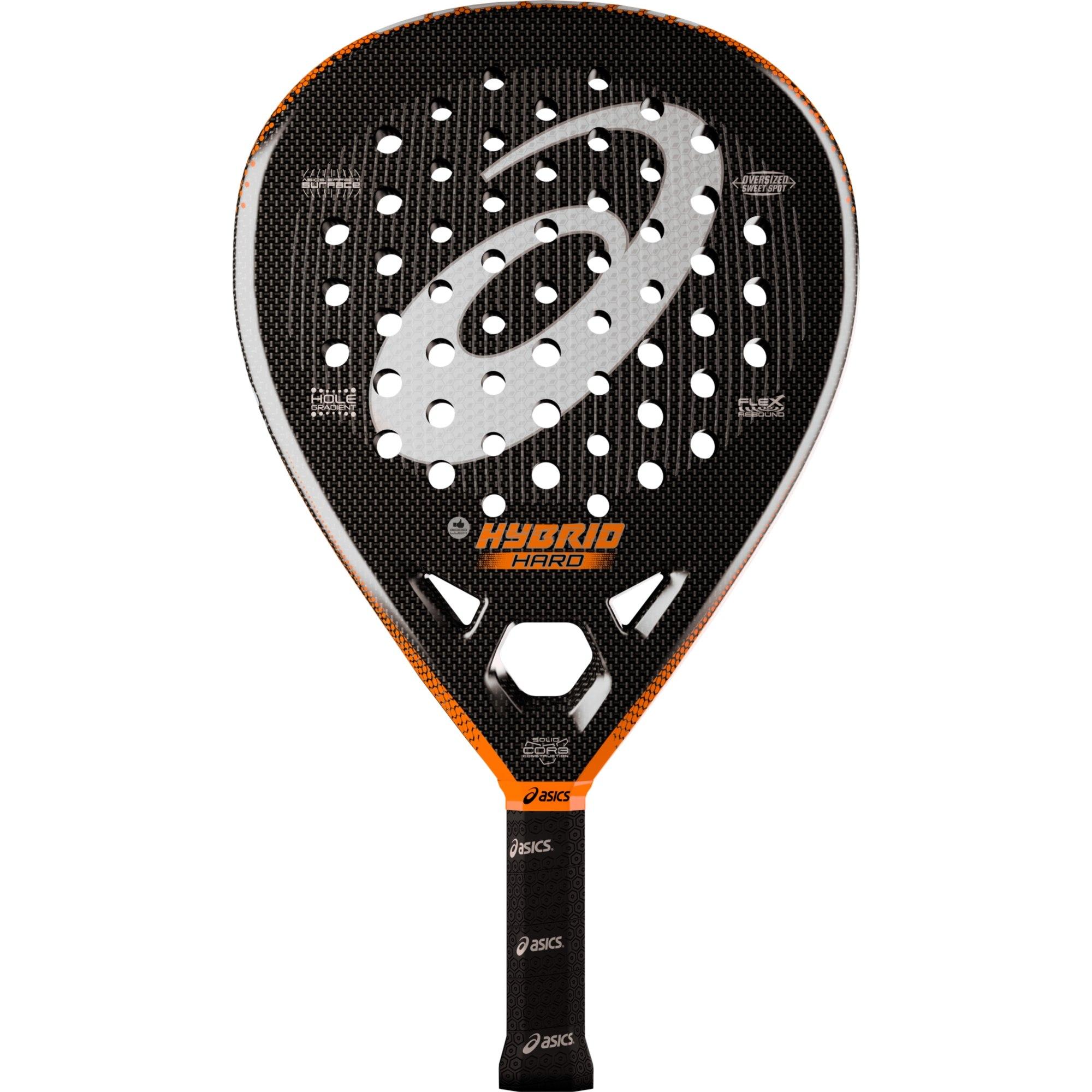 Asics Hybrid Padel Racket Hard - Black/Orange - Tennisnuts.com