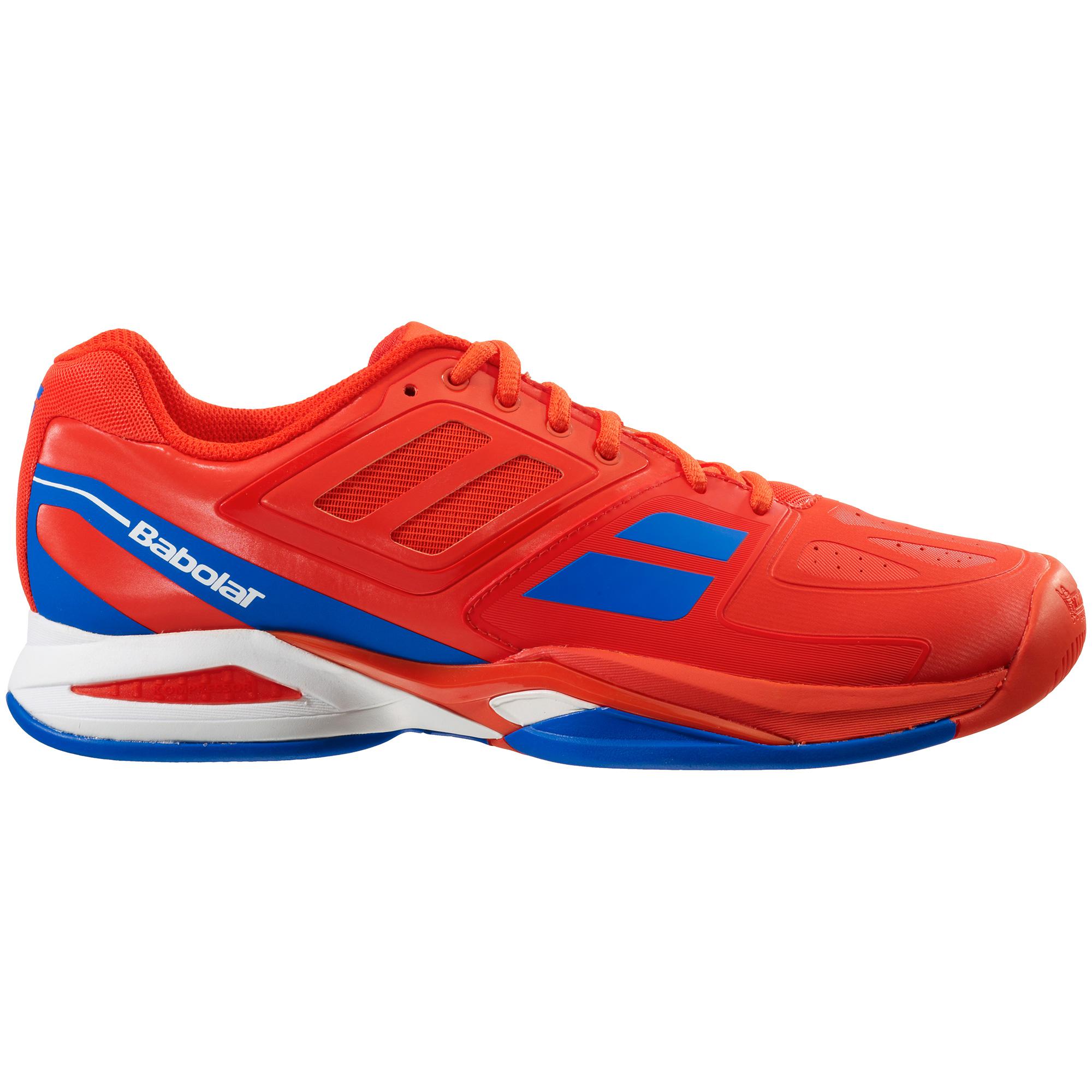 babolat red tennis shoes