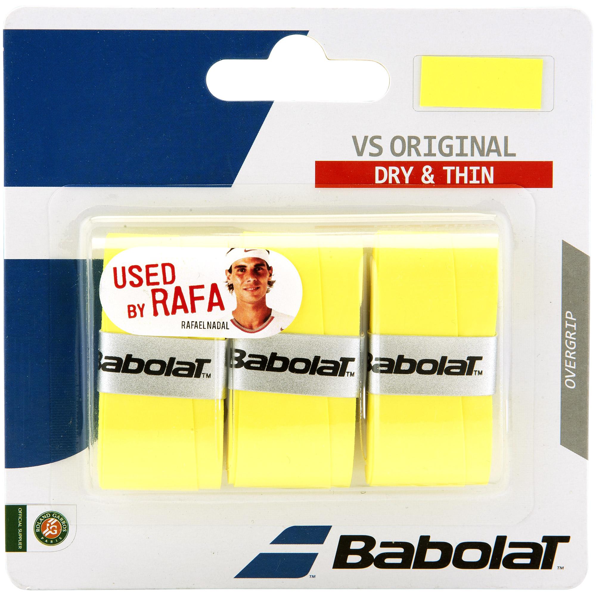 Babolat VS Original Overgrips (Pack of 3) Yellow