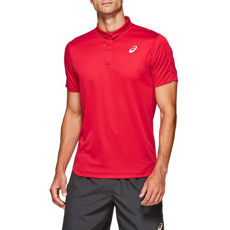 Asics Mens Club Polo Shirt Speed Red
