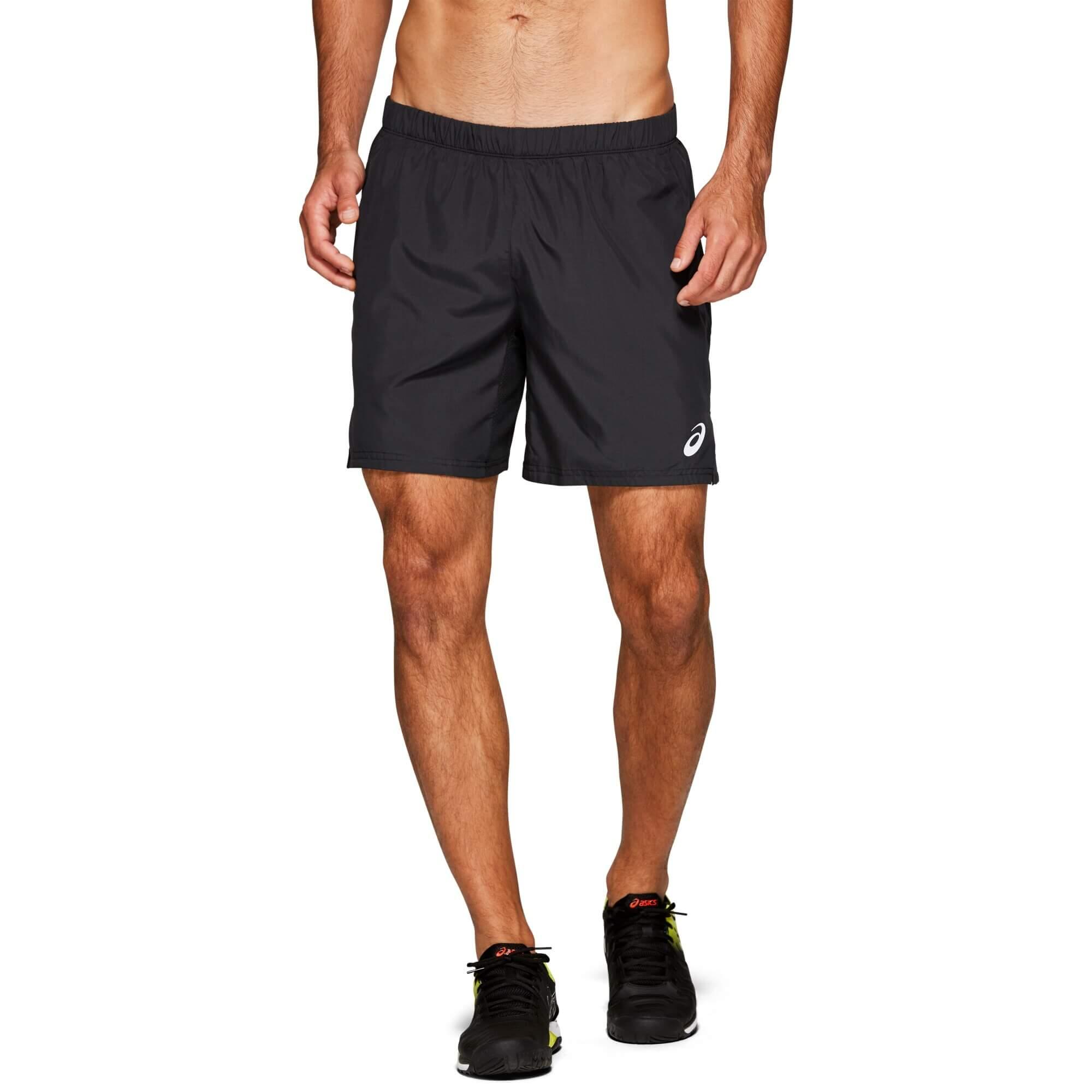 Asics Mens Club 7 Inch Tennis Shorts - Performance Black - Tennisnuts.com