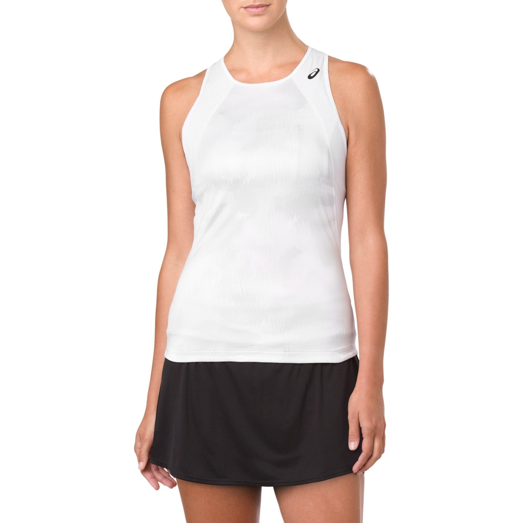 Asics Womens Club Graphic Tank Top Brilliant White