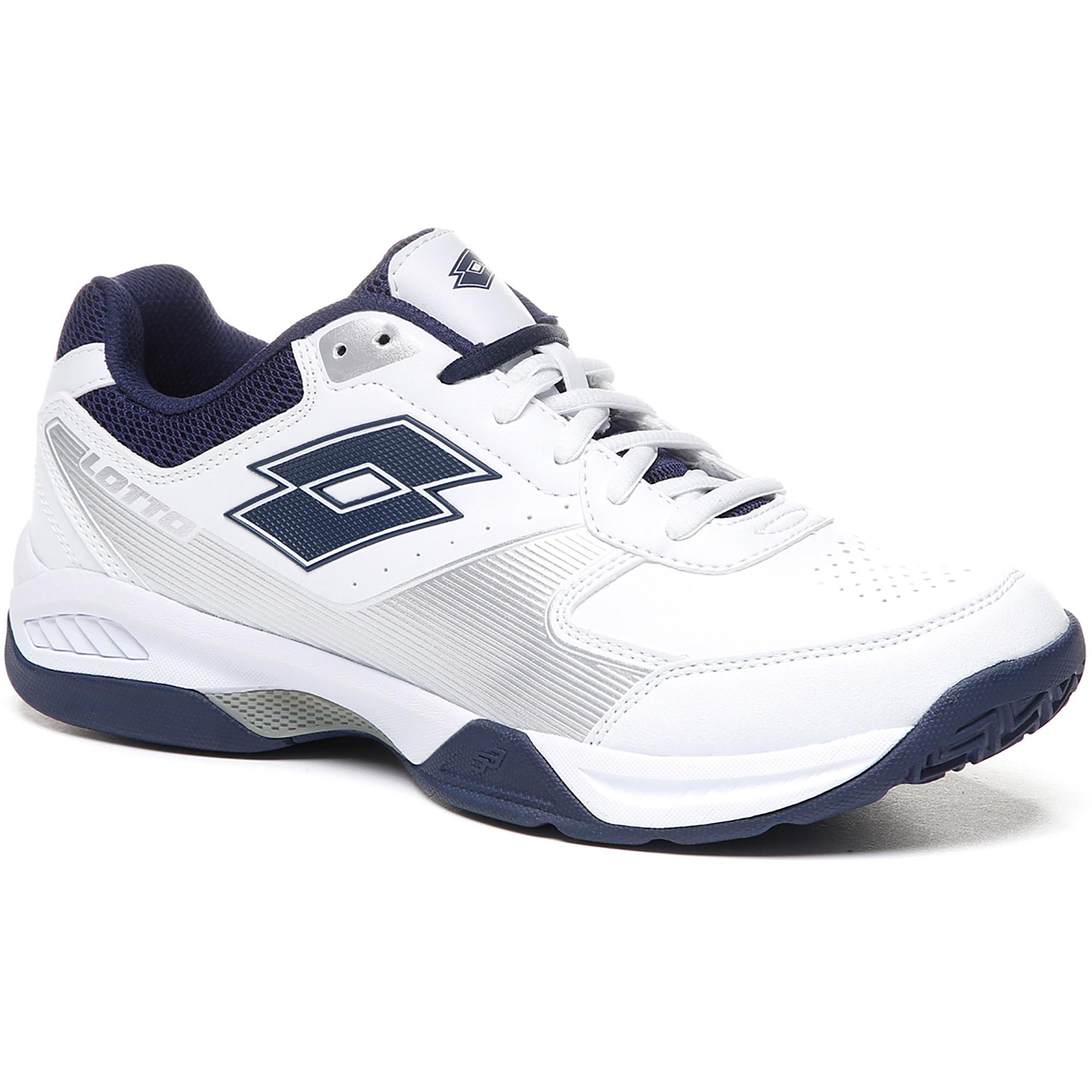 Lotto Mens Space 600 Air Tennis Shoes White/Navy Blue