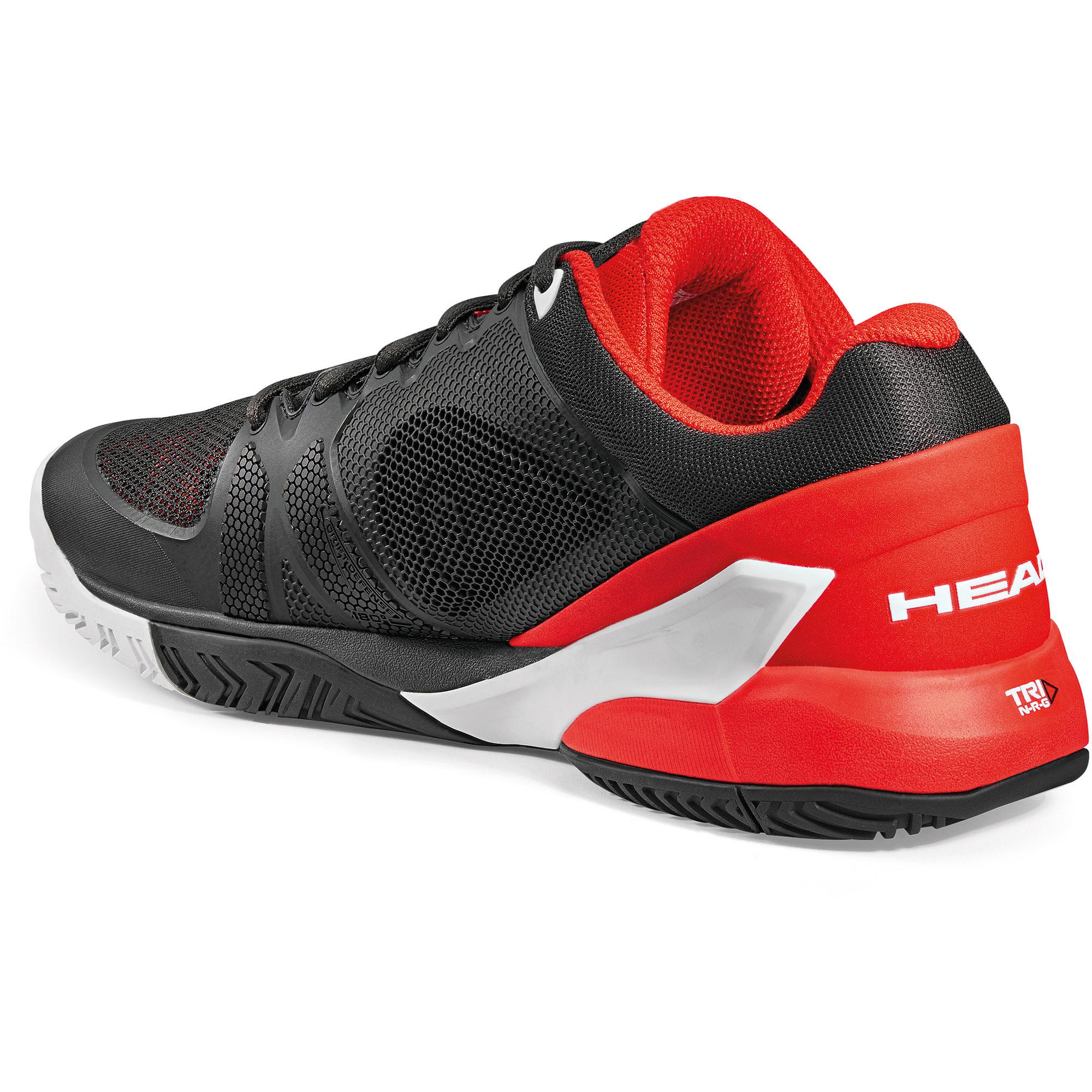 Head Mens Revolt Pro 2 0 Tennis Shoes Raven/Red Tennisnuts com