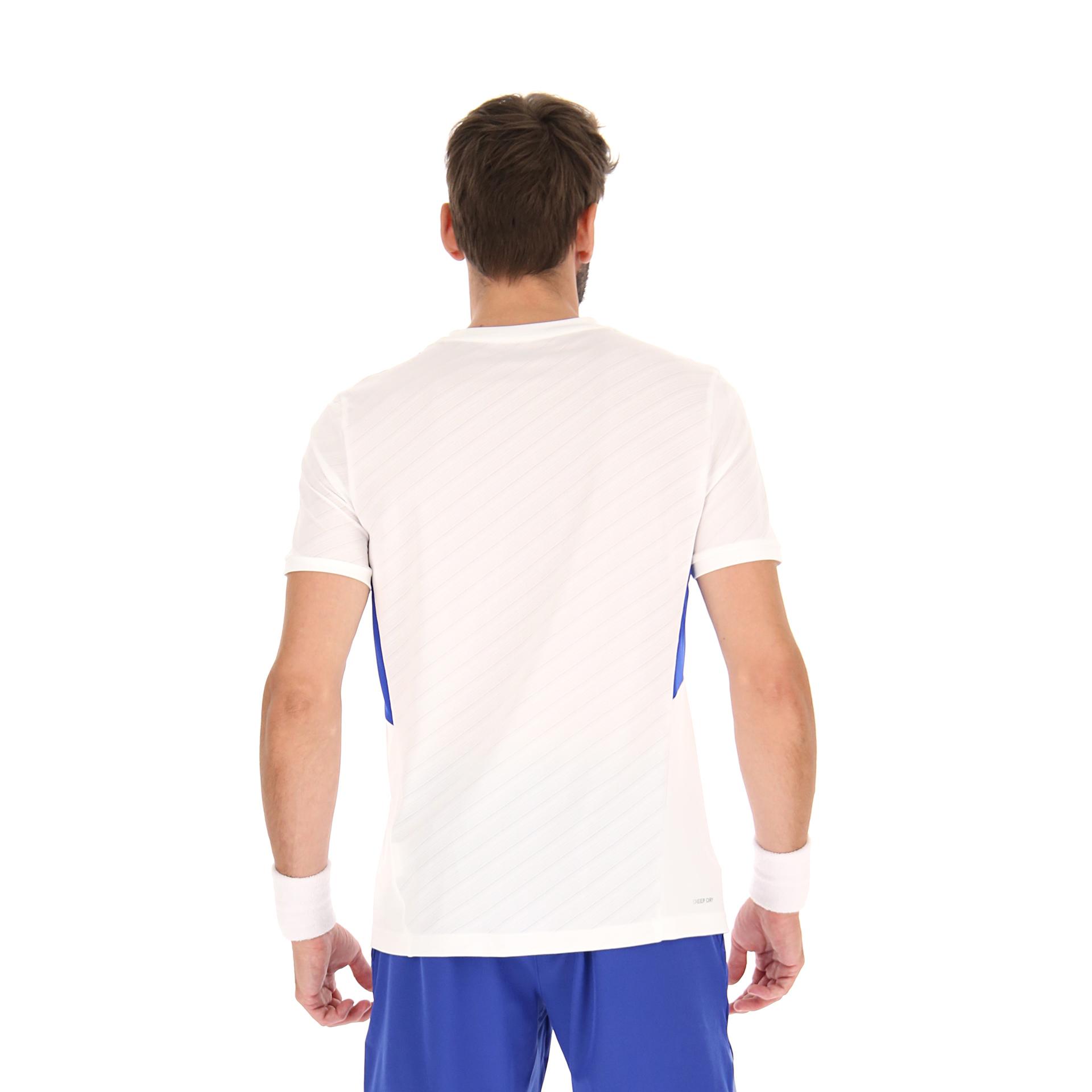 Lotto Mens Tech i D1 Tennis Tee White/Blue