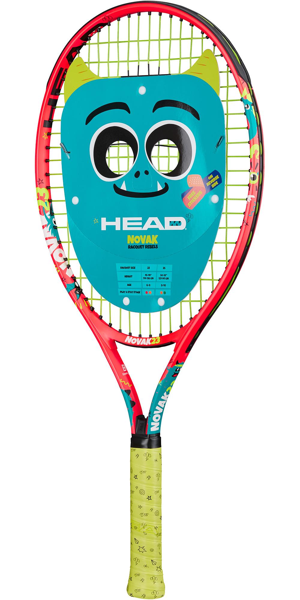 Head Novak 23 Inch Junior Aluminium Tennis Racket Red