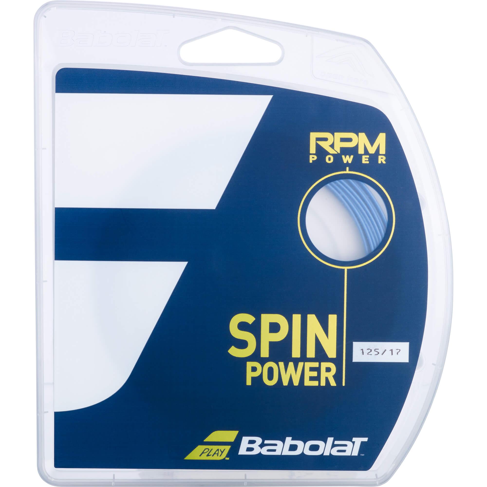 thumbnail image 2 of Babolat RPM Power String Reel | 16 Gauge 1.30mm Electric Blue Tennis Racquet String 2 of 12