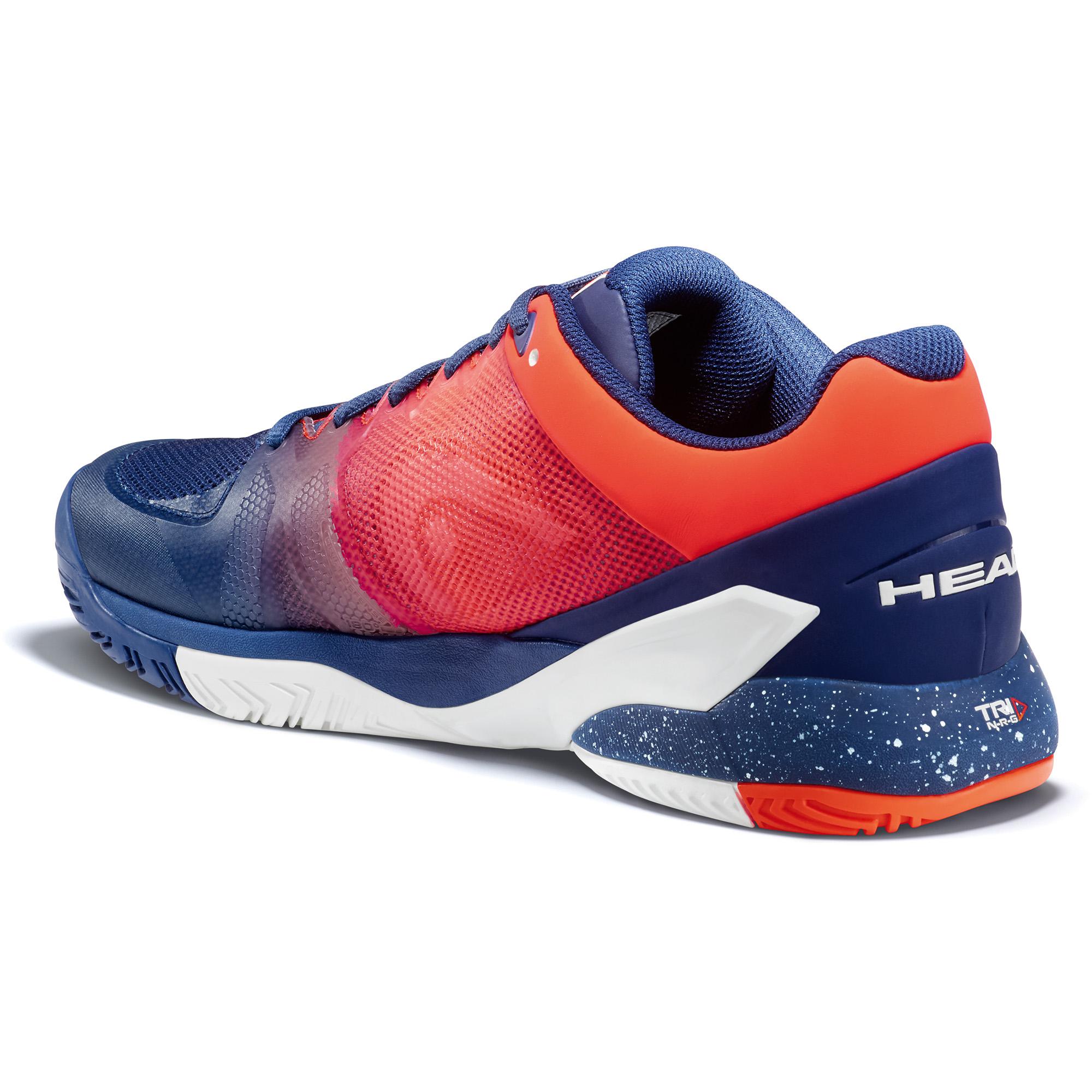 Head Mens Revolt Pro 2.5 Tennis Shoes Blue/Flame Orange