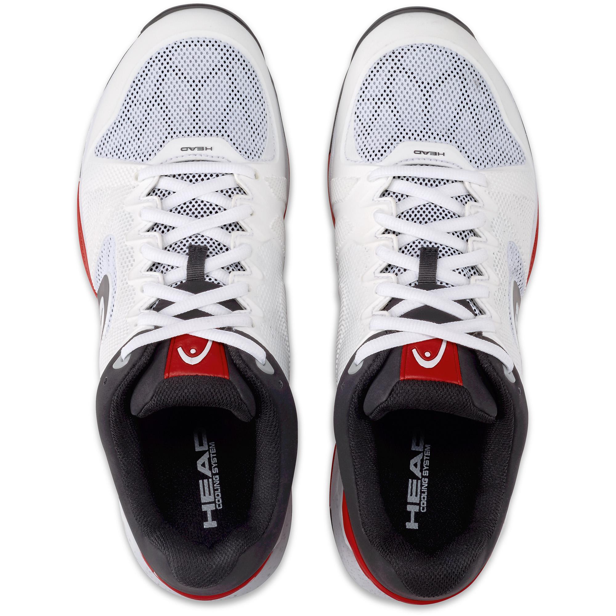 Head Mens Revolt Pro 2.5 Tennis Shoes - White/Red - Tennisnuts.com
