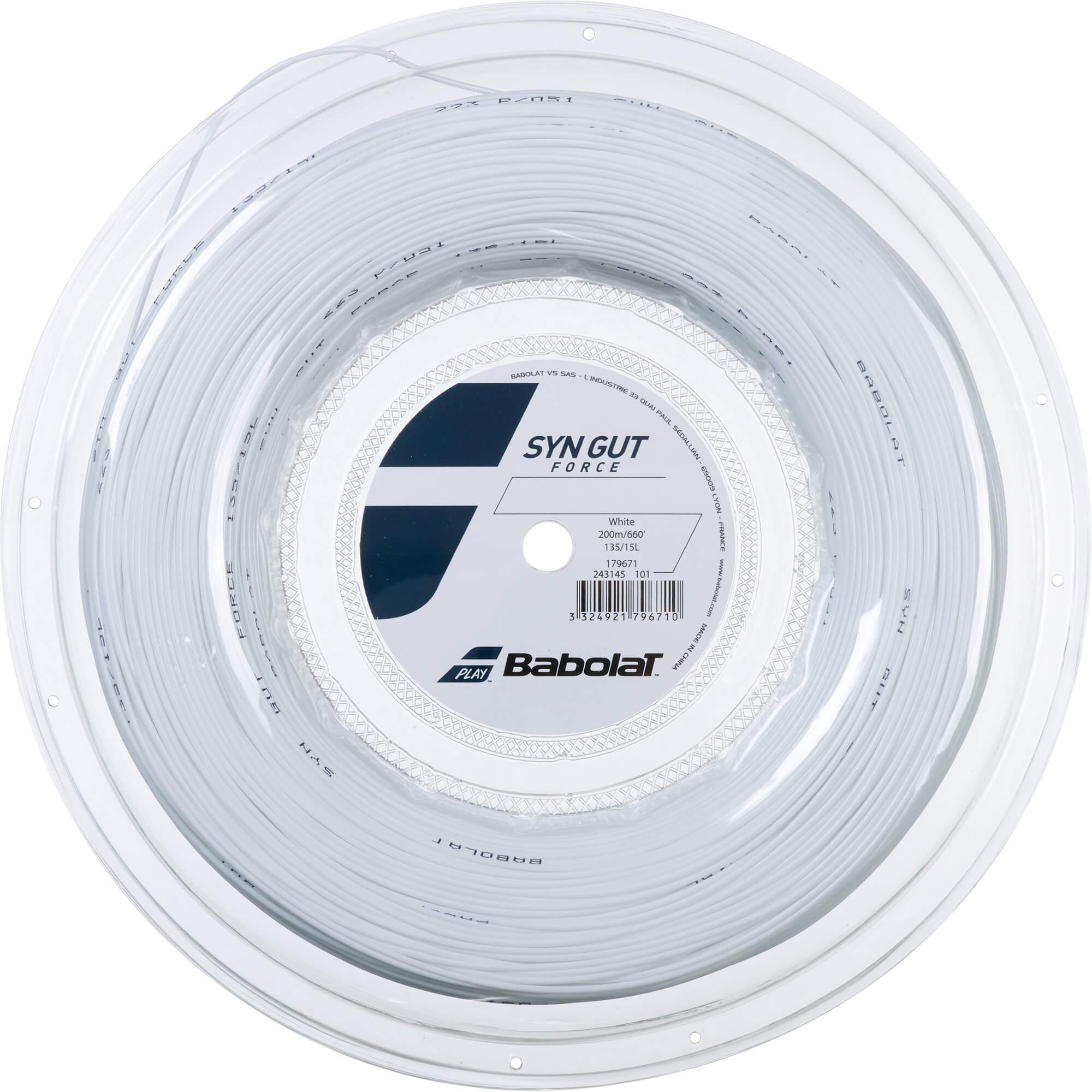 Babolat Syn Gut Force 200m Tennis String Reel White