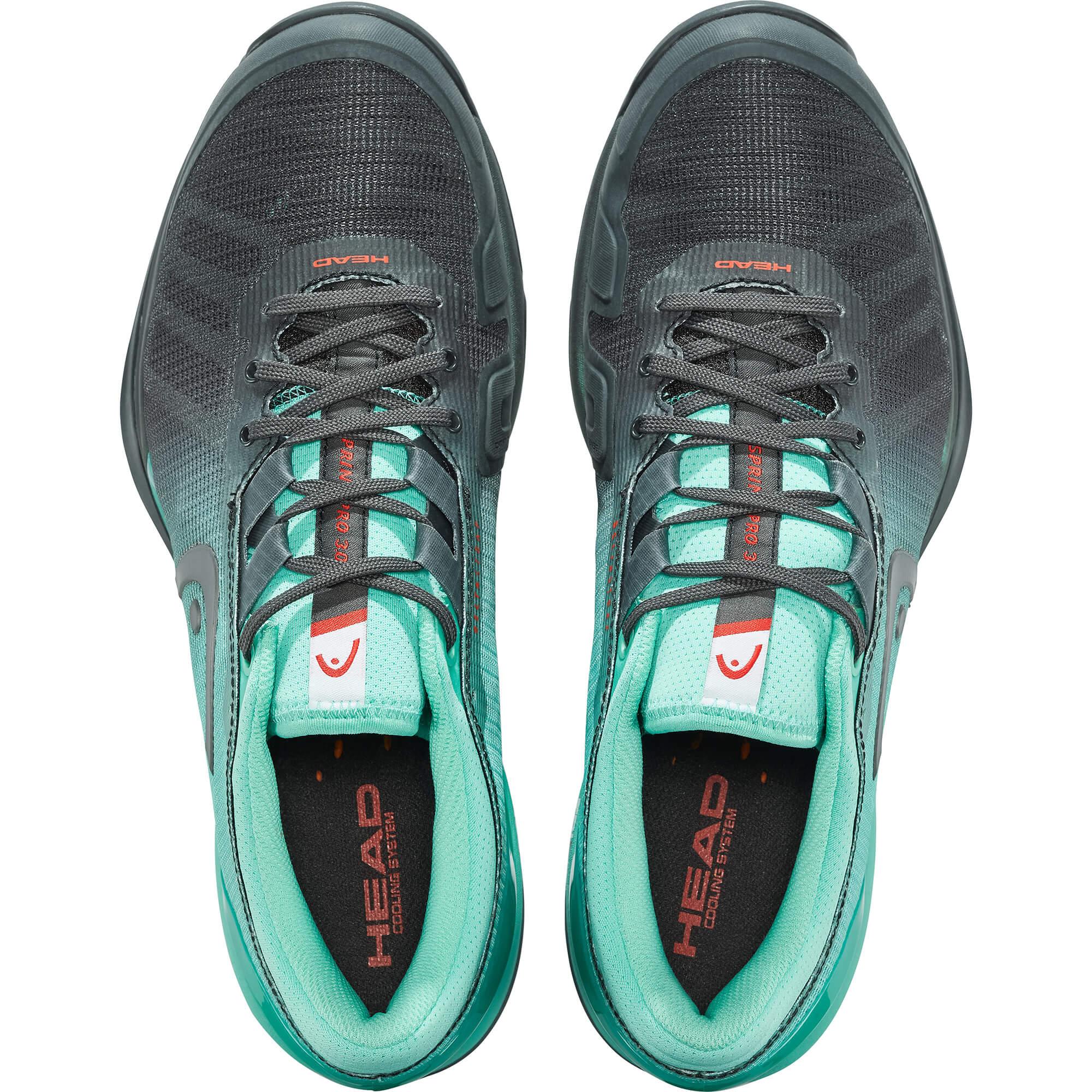 Head Mens Sprint Pro 3.0 Tennis Shoes Black/Teal