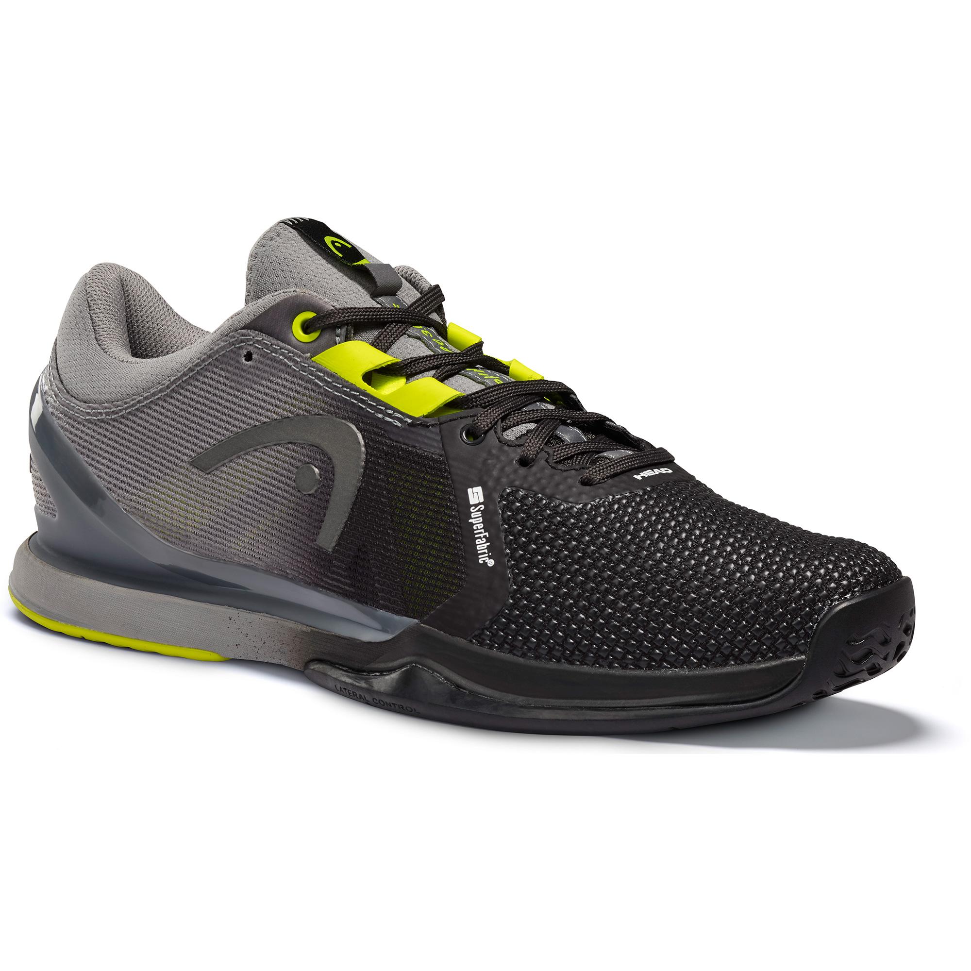Head Mens Sprint Pro 3.0 SuperFabric Tennis Shoes Black/Yellow