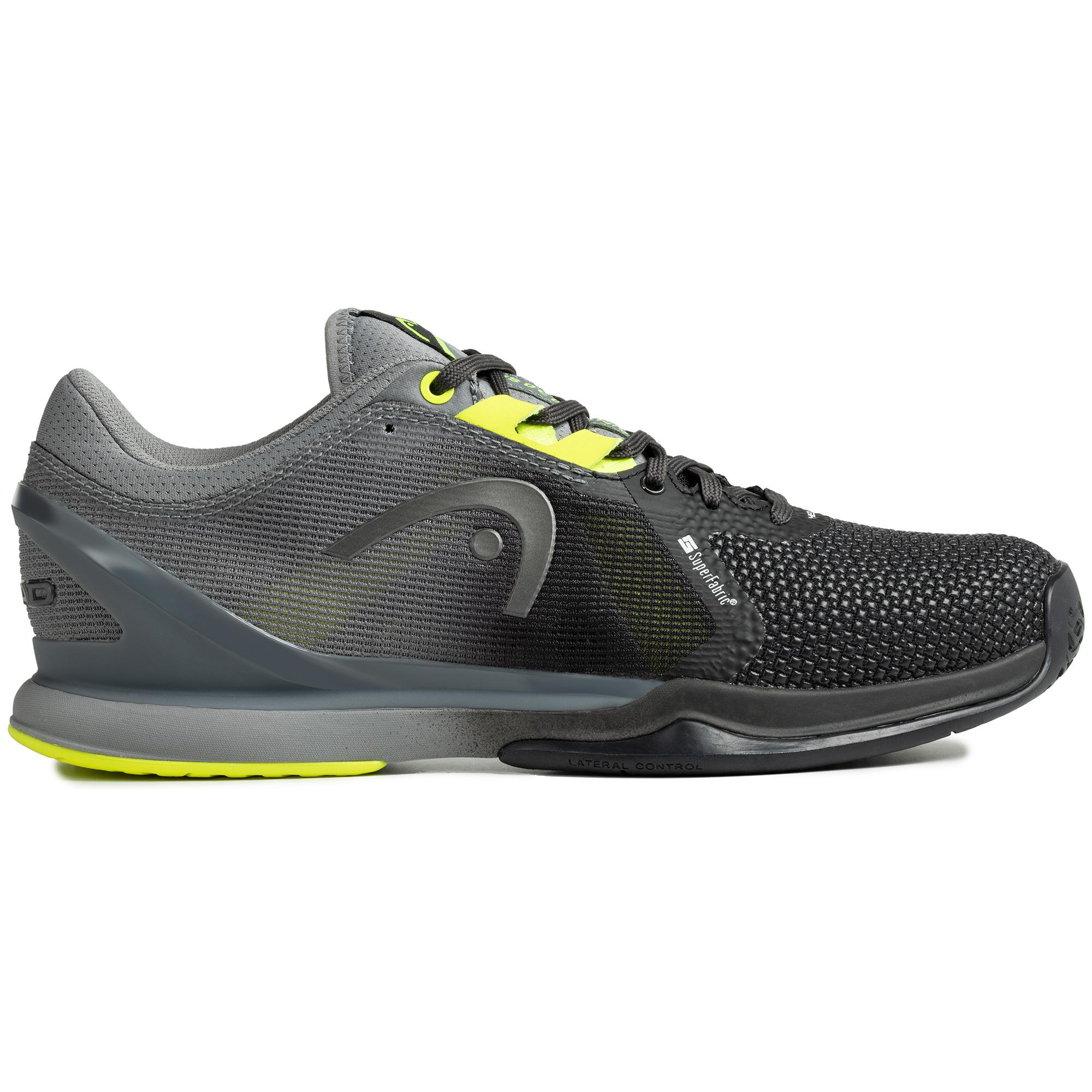 Head Mens Sprint Pro 3.0 SuperFabric Tennis Shoes Black/Yellow