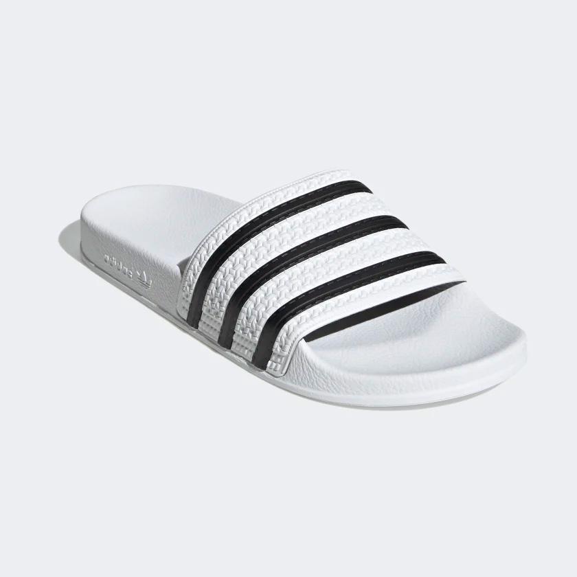 Mens Adidas Adilette Cloudfoam+ Mono Black Slides Athletic